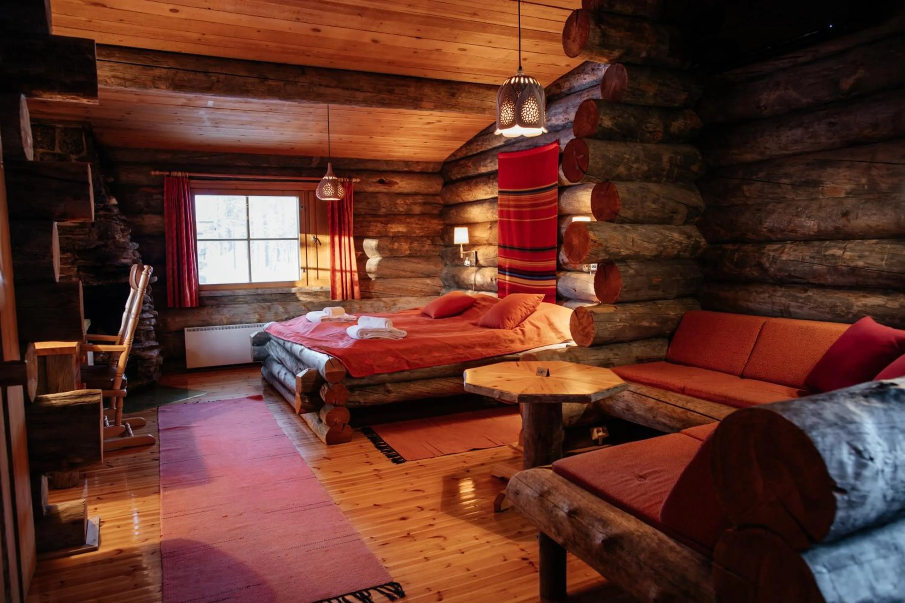 Living room in Kakslauttanen Arctic Resort - Igloos and Chalets