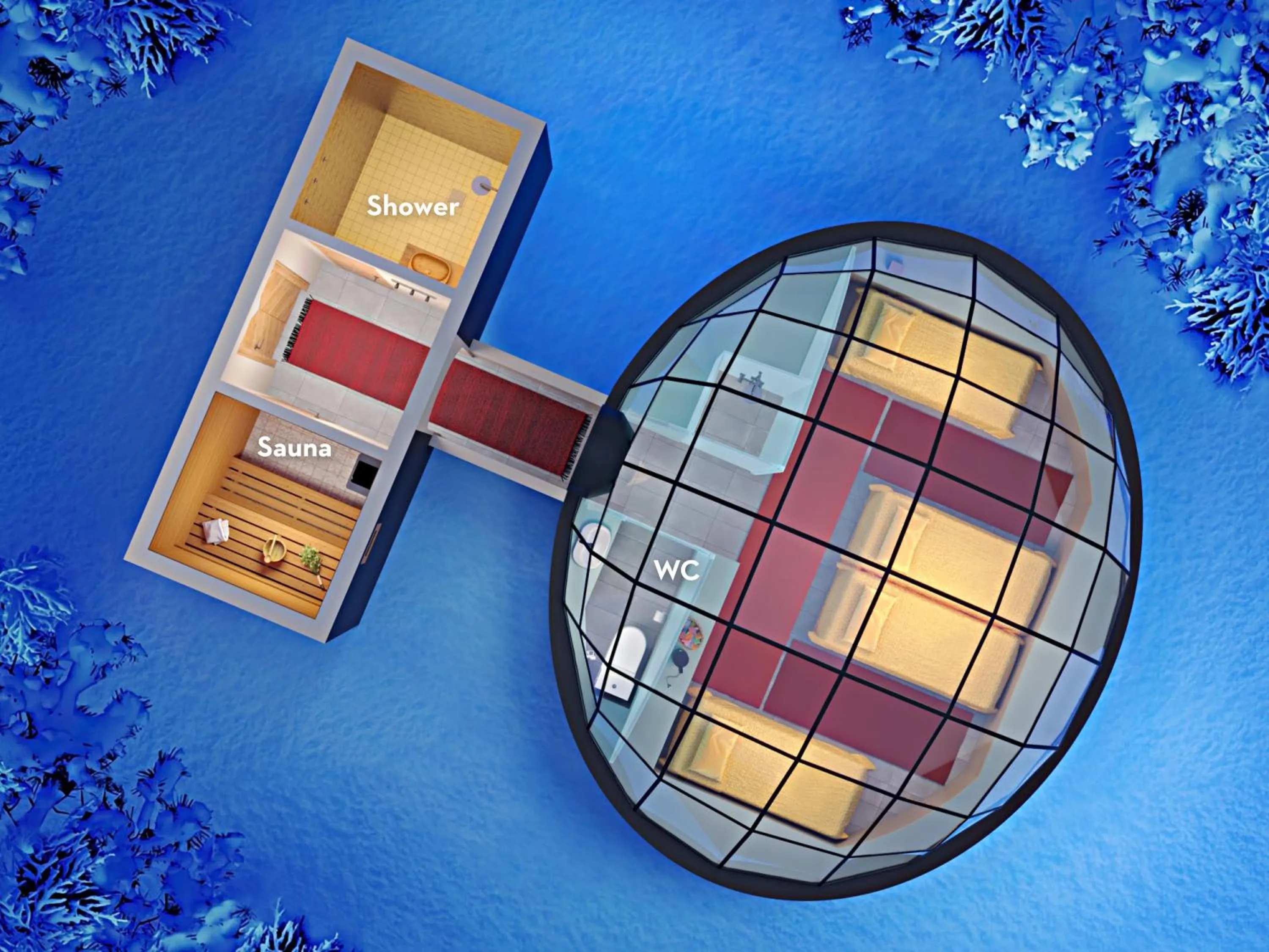 Property building in Kakslauttanen Arctic Resort - Igloos and Chalets