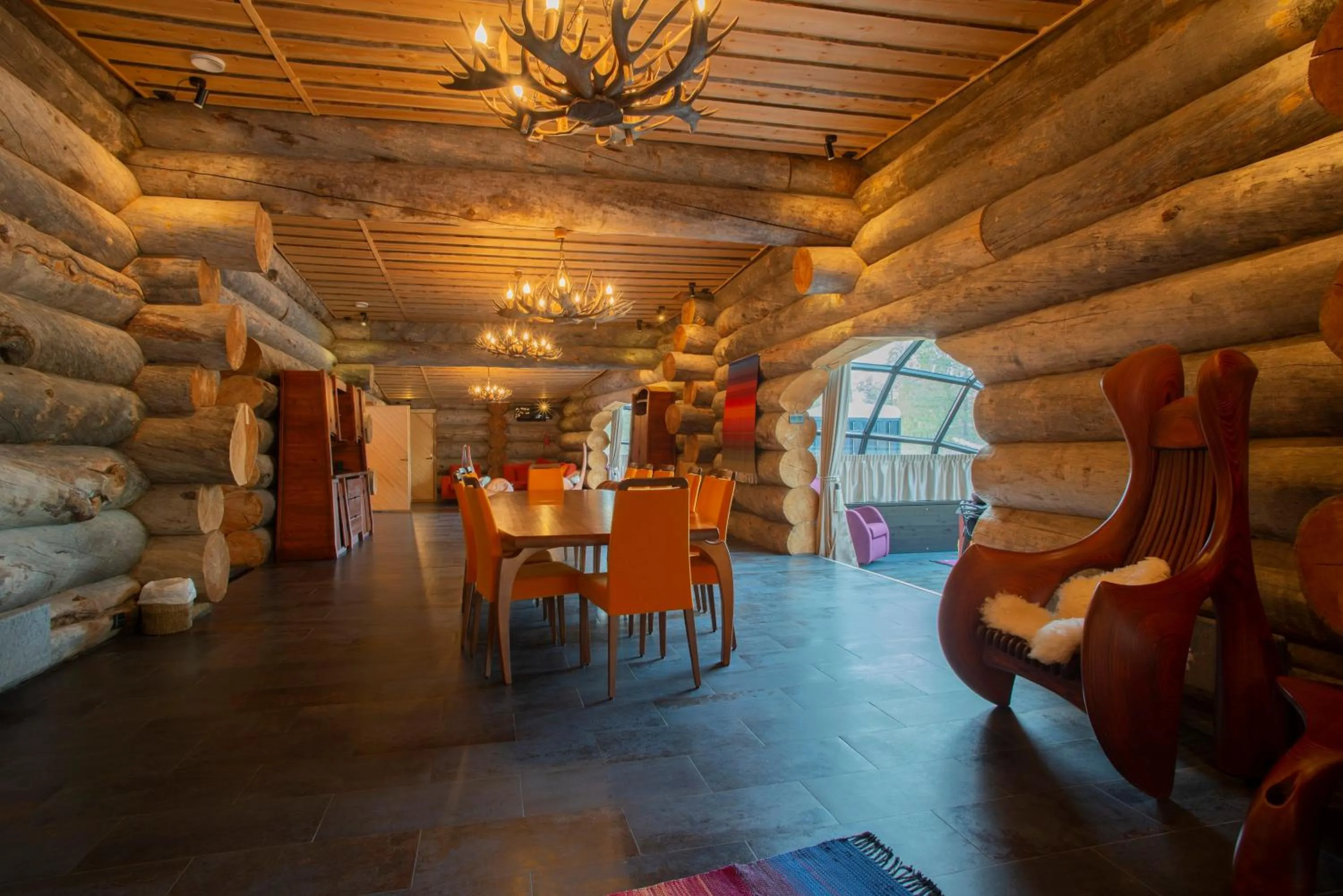 Living room in Kakslauttanen Arctic Resort - Igloos and Chalets