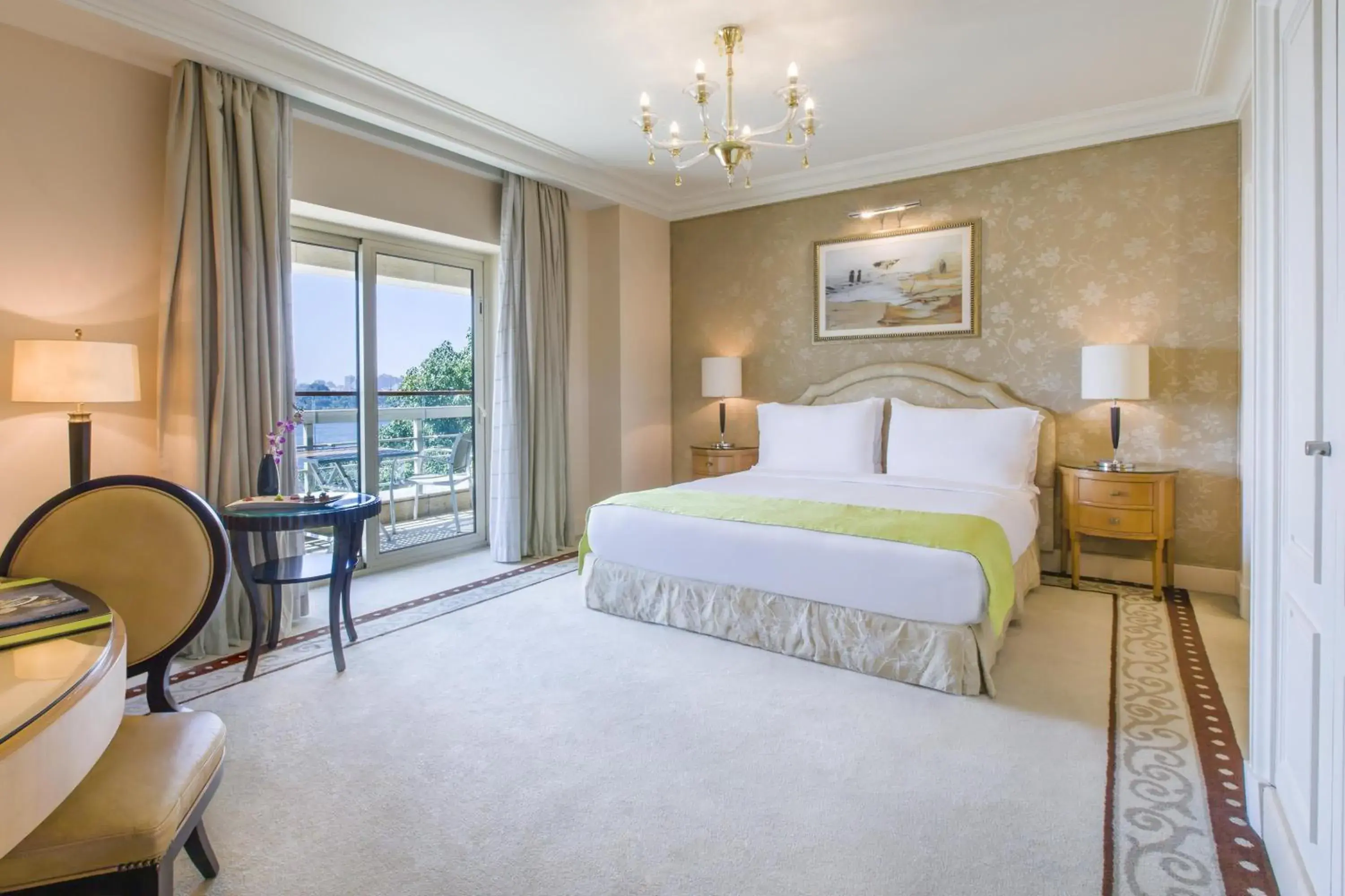 Nile Deluxe Room Queen Bed in Kempinski Nile Hotel, Cairo Nile Deluxe Room Queen Bed in Kempinski Nile Hotel, Cairo