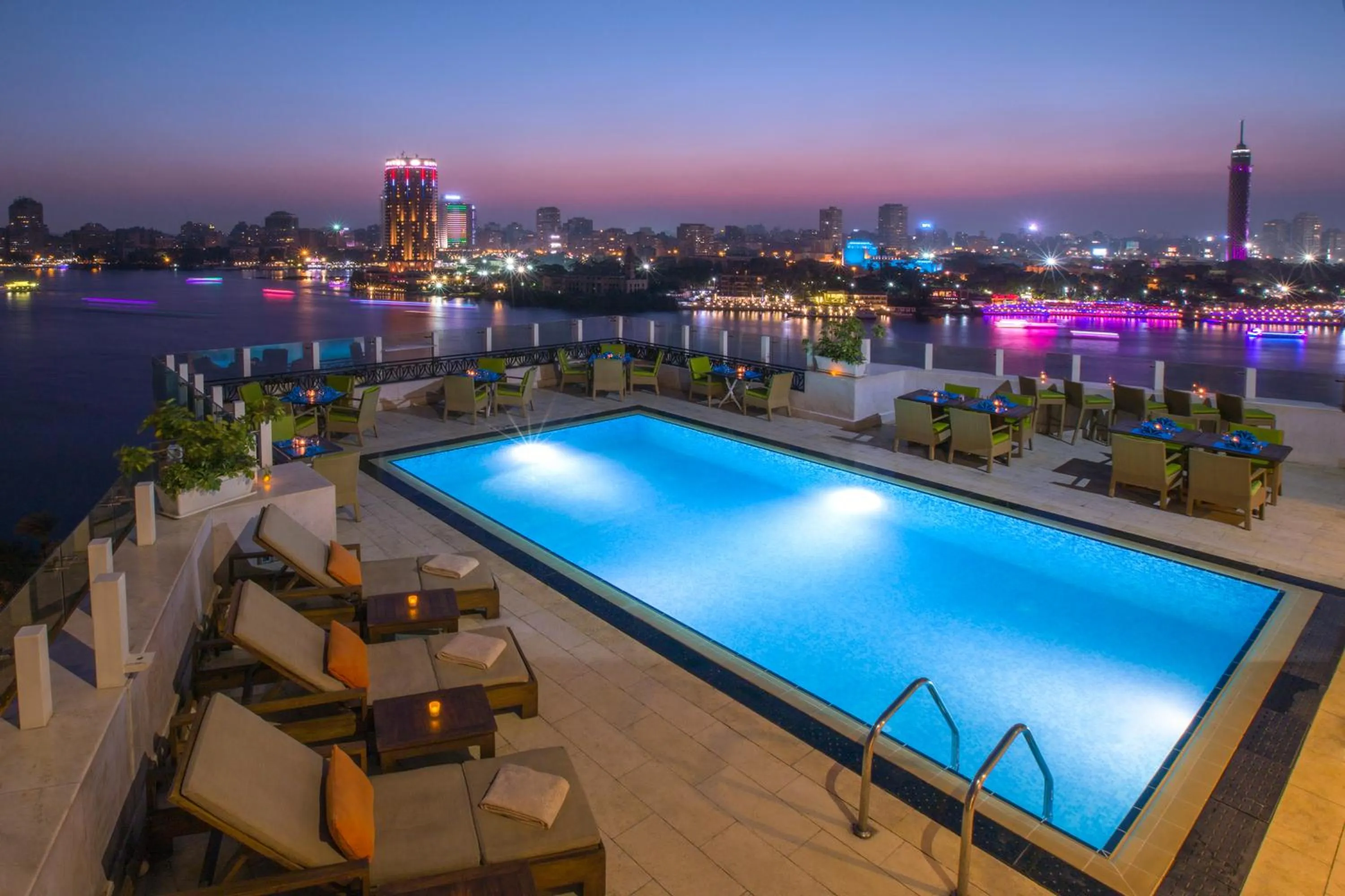 River view in Kempinski Nile Hotel, Cairo