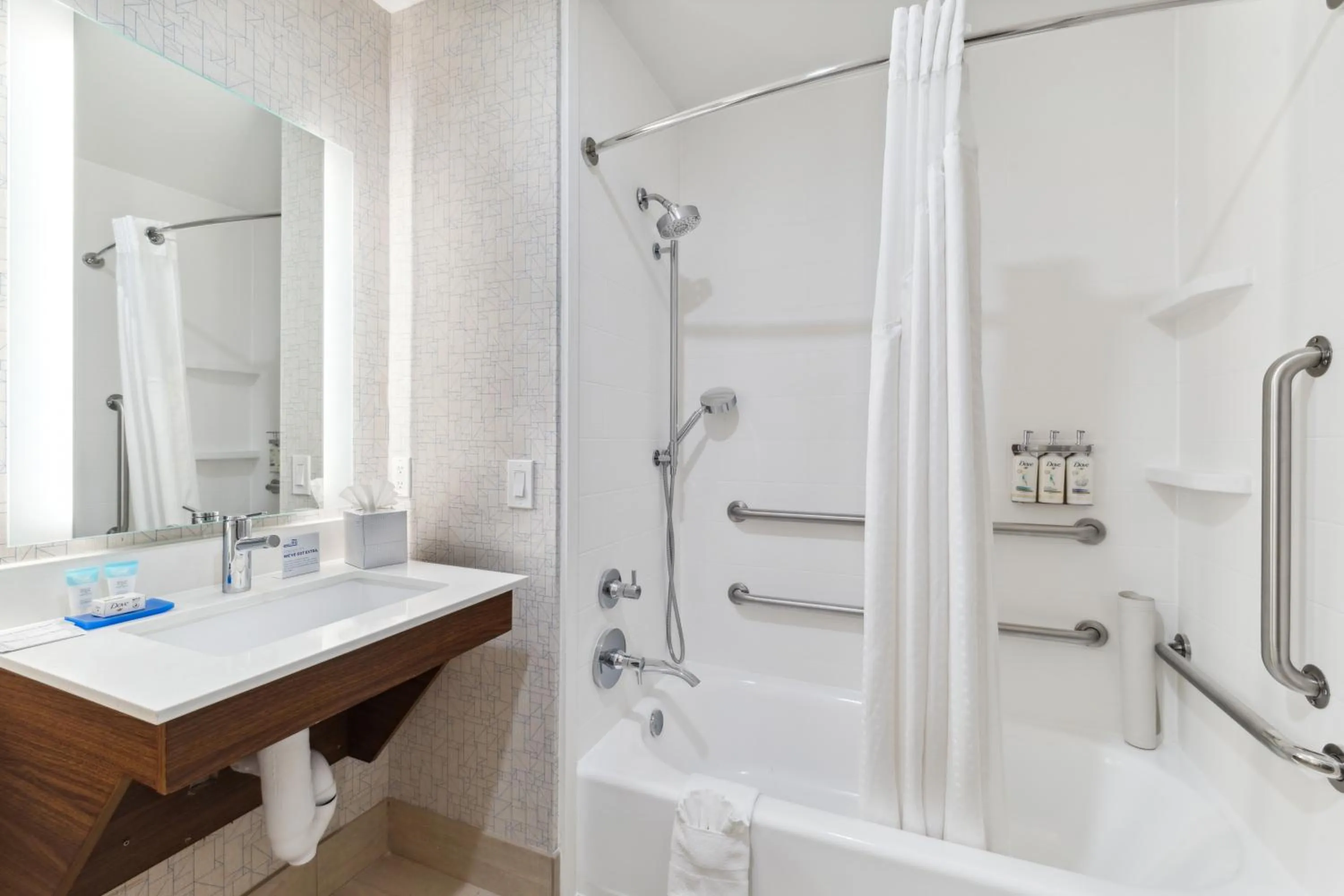 Shower in Holiday Inn Express & Suites Mountain View Silicon Valley by IHG