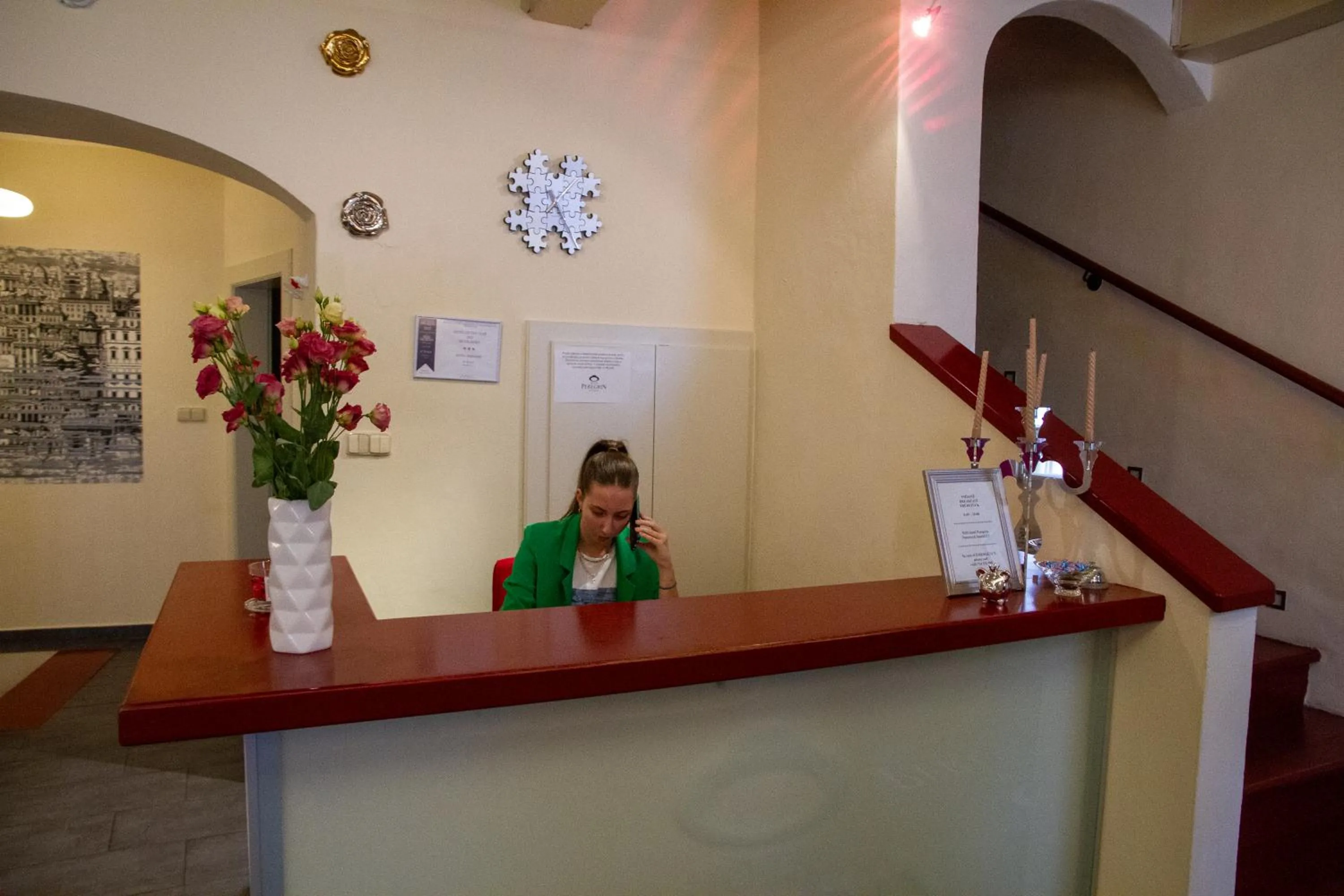 Lobby or reception in Hotel Peregrin