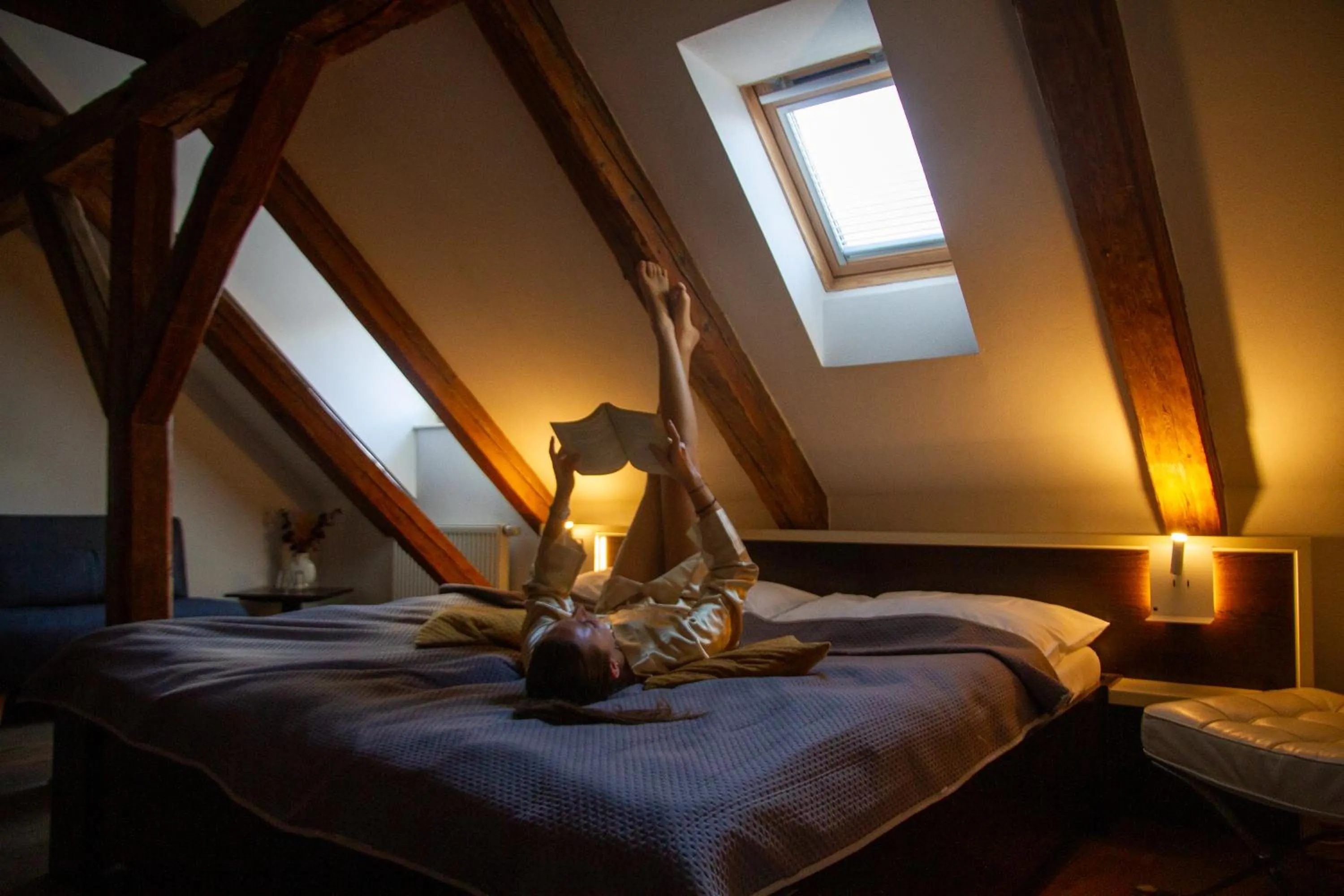 Bed in Hotel Peregrin