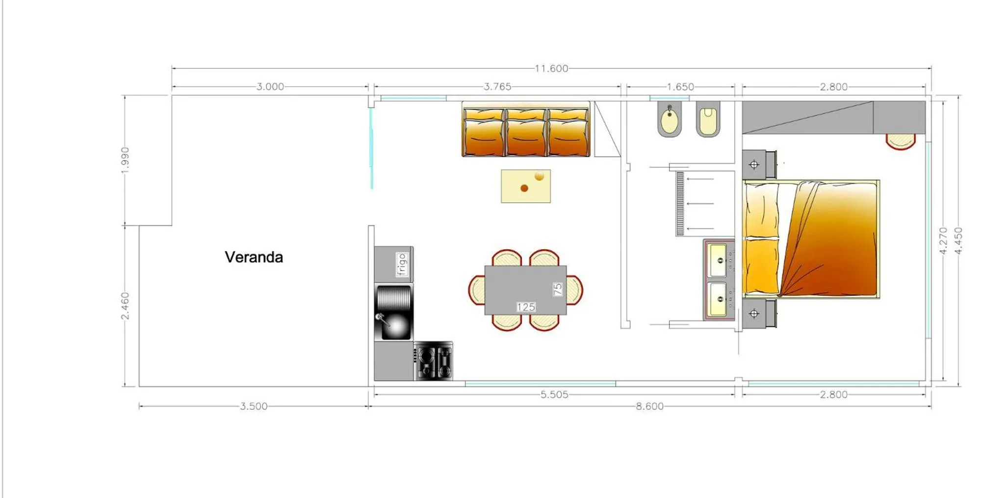 Photo of the whole room in Villaggio La Pescaccia