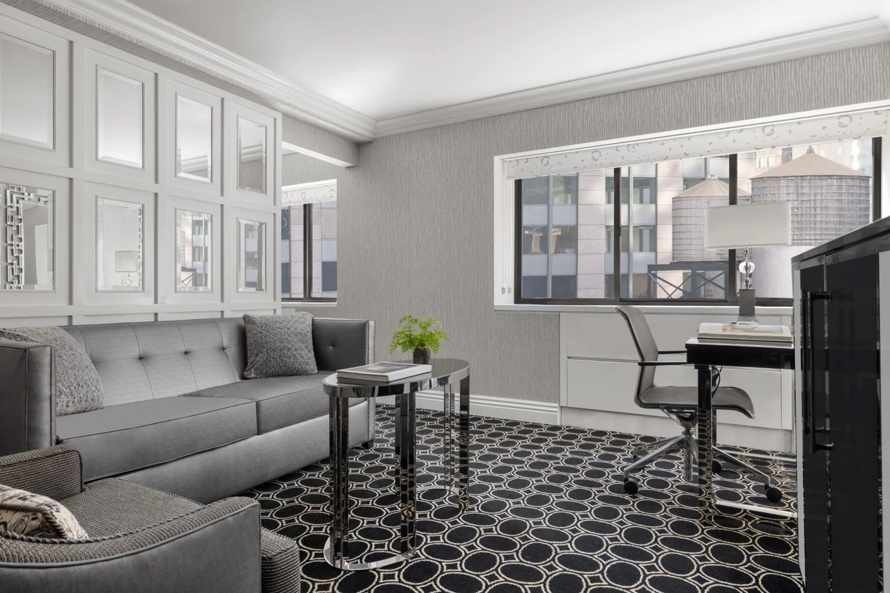 Living room in The Muse New York