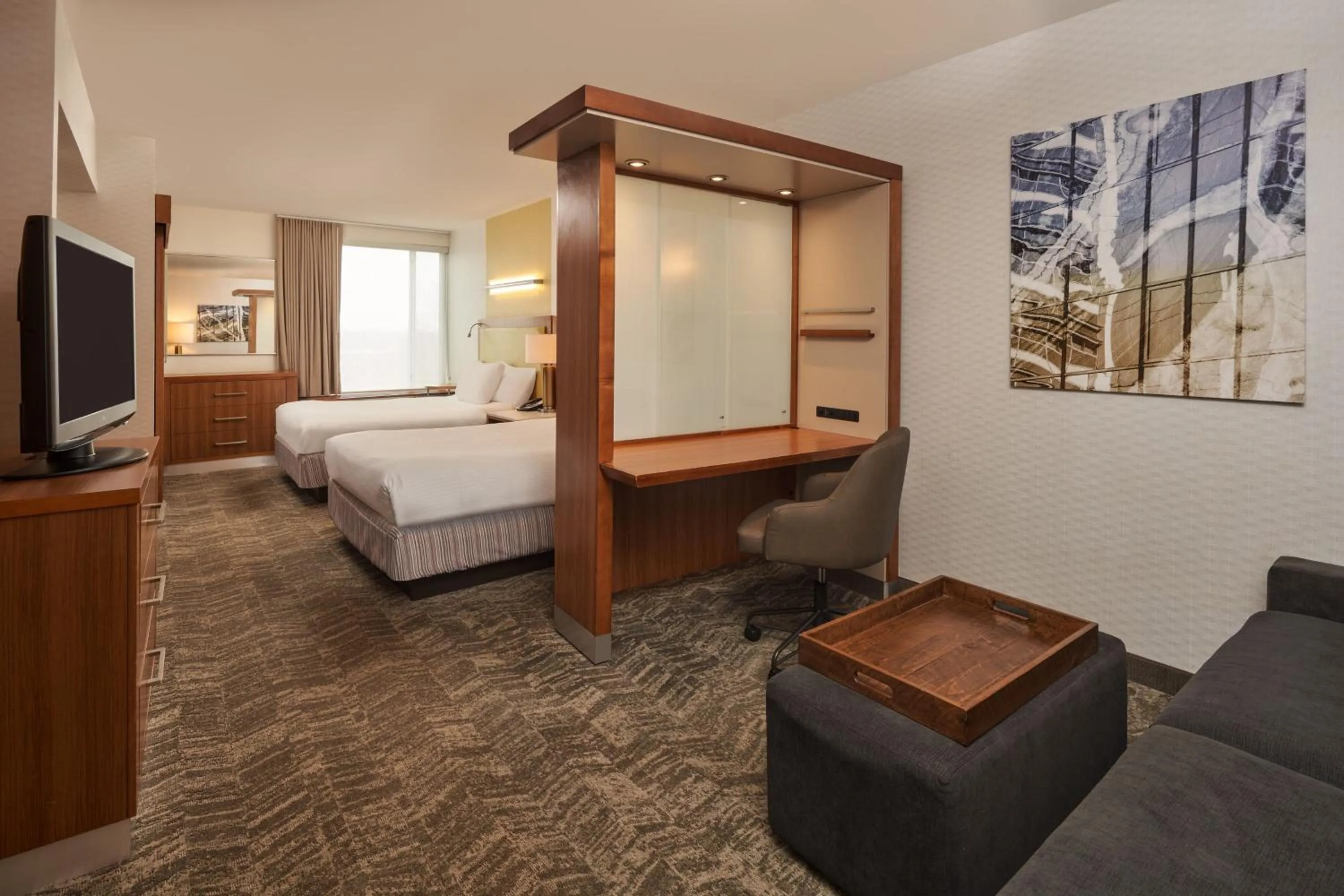 Bedroom, Bed in SpringHill Suites by Marriott Philadelphia Airport / Ridley Park