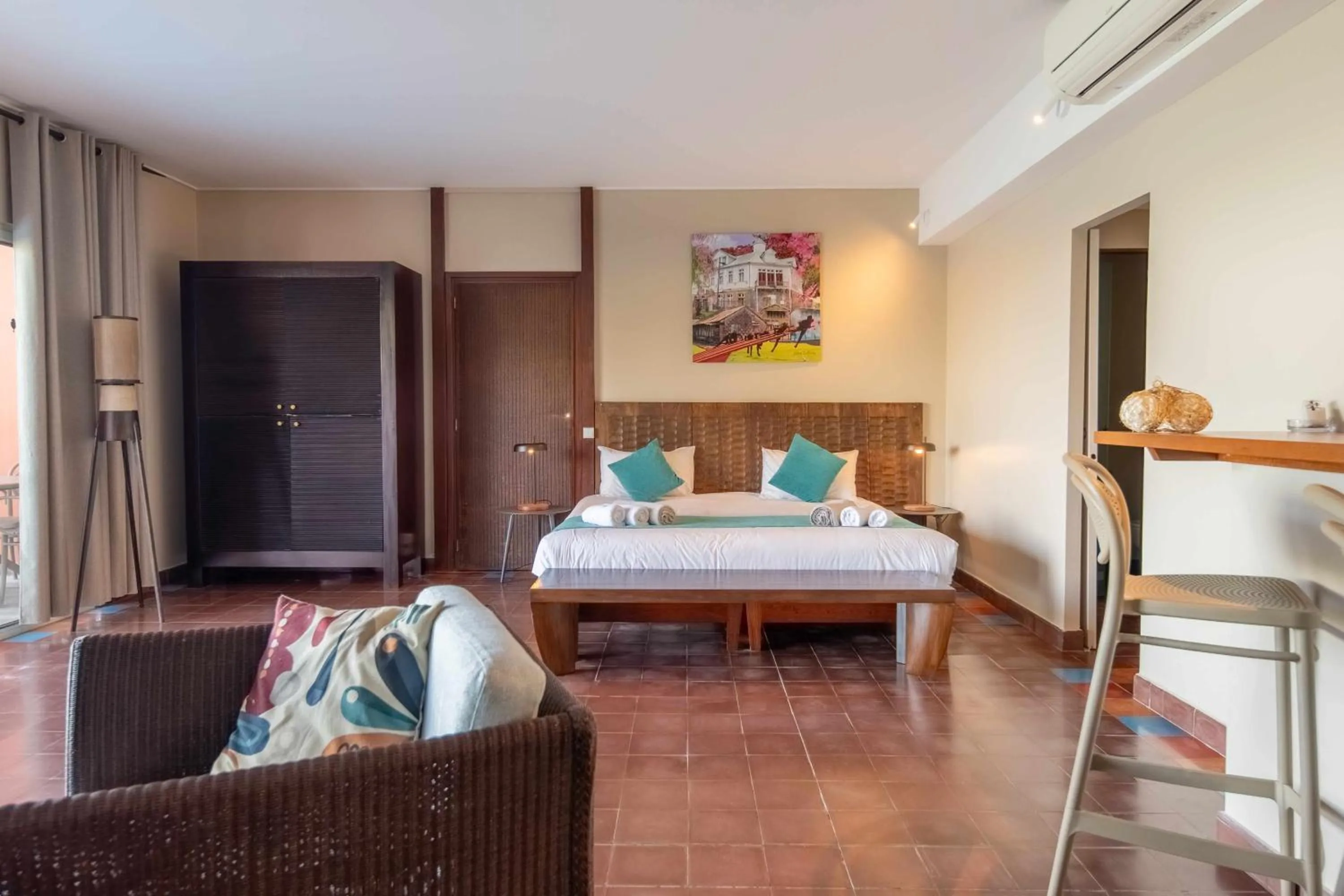 Bed in Les Villas du Lagon