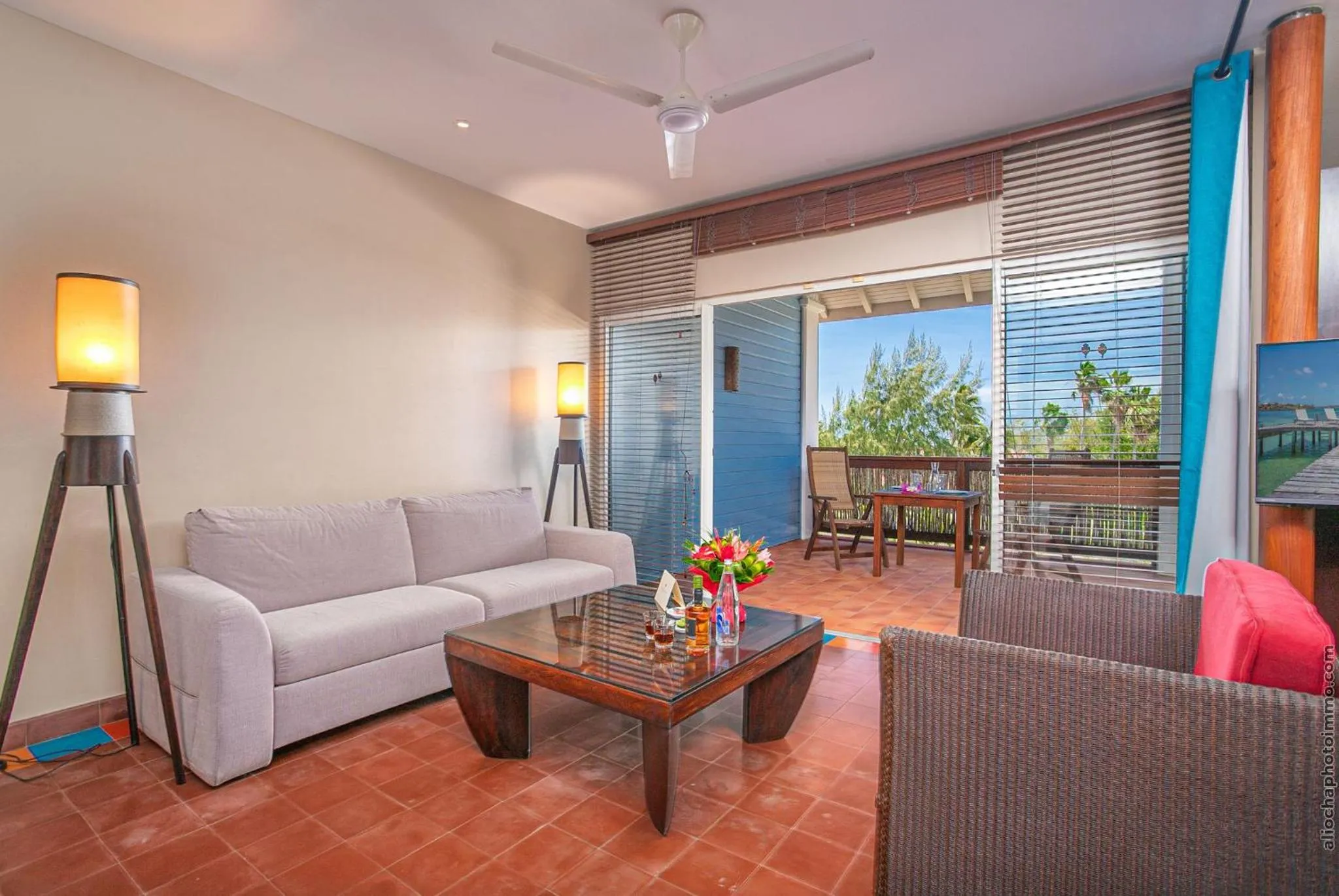 Balcony/Terrace in Les Villas du Lagon