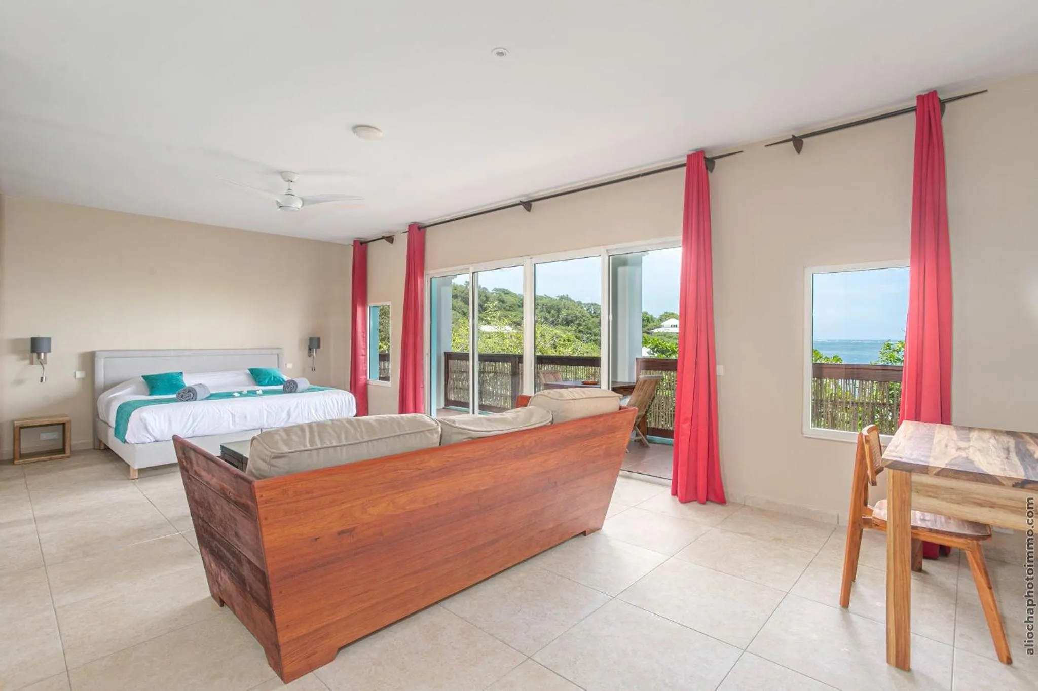 Bed in Les Villas du Lagon