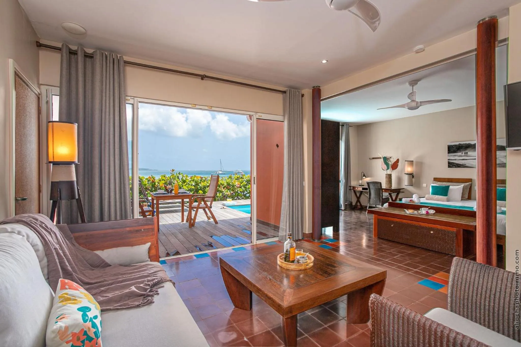 Living room in Les Villas du Lagon