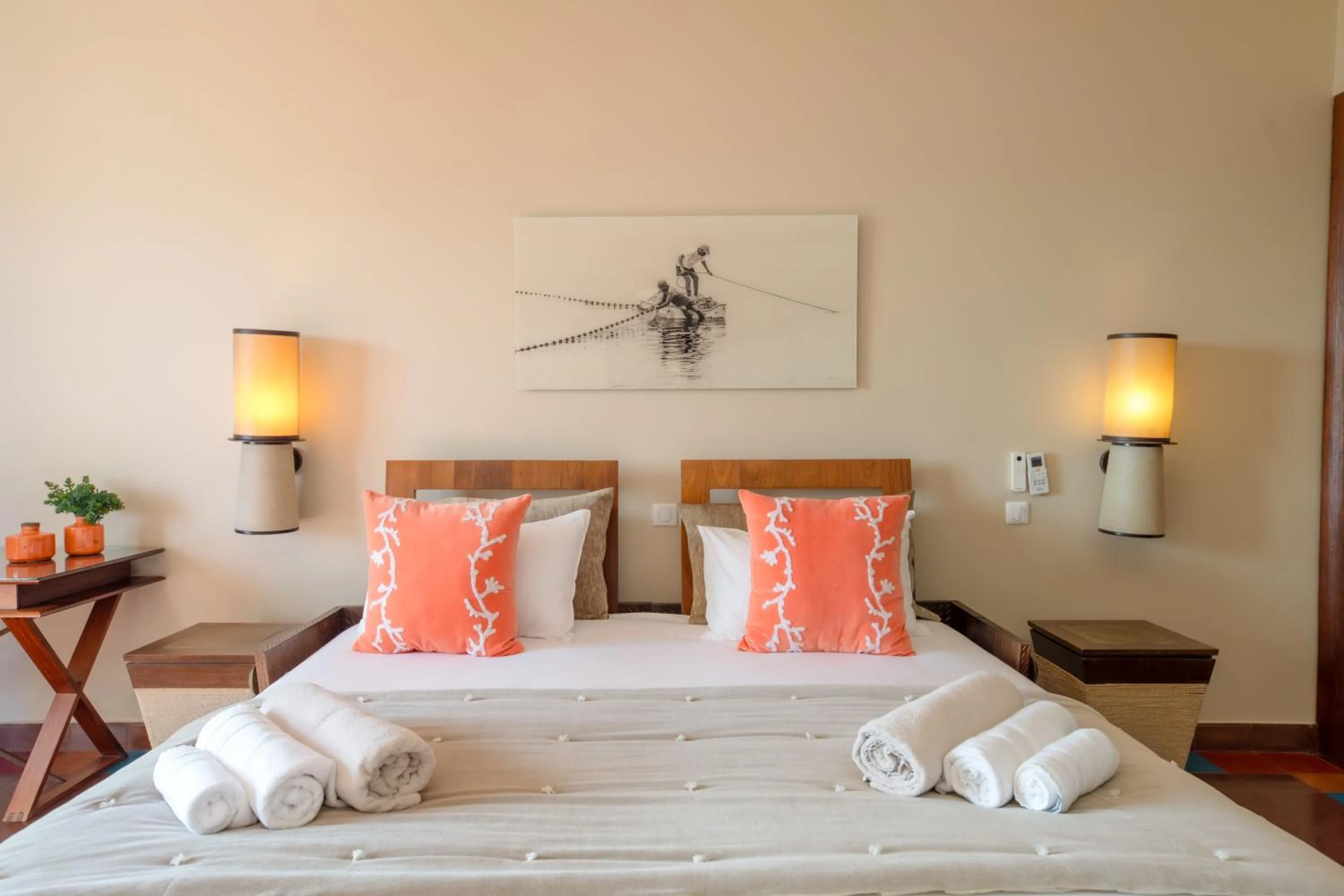 Bed in Les Villas du Lagon