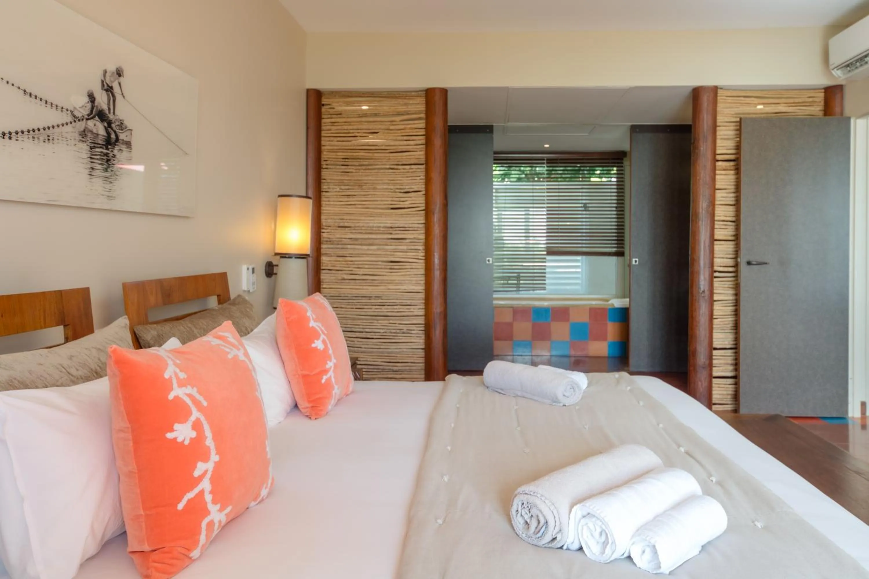 Bed in Les Villas du Lagon