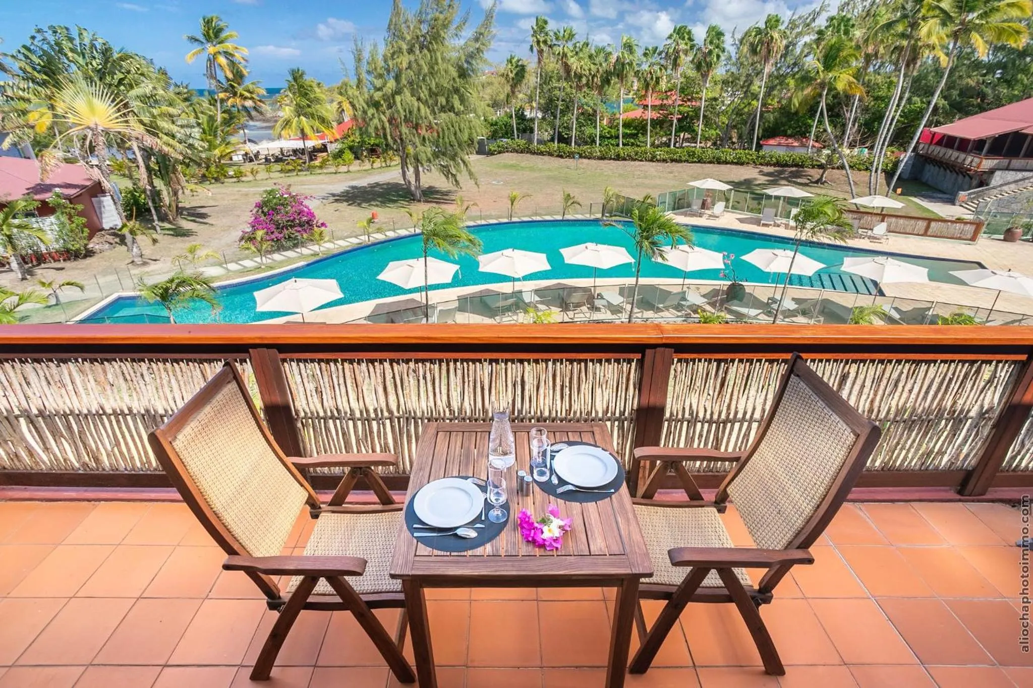 Balcony/Terrace in Les Villas du Lagon