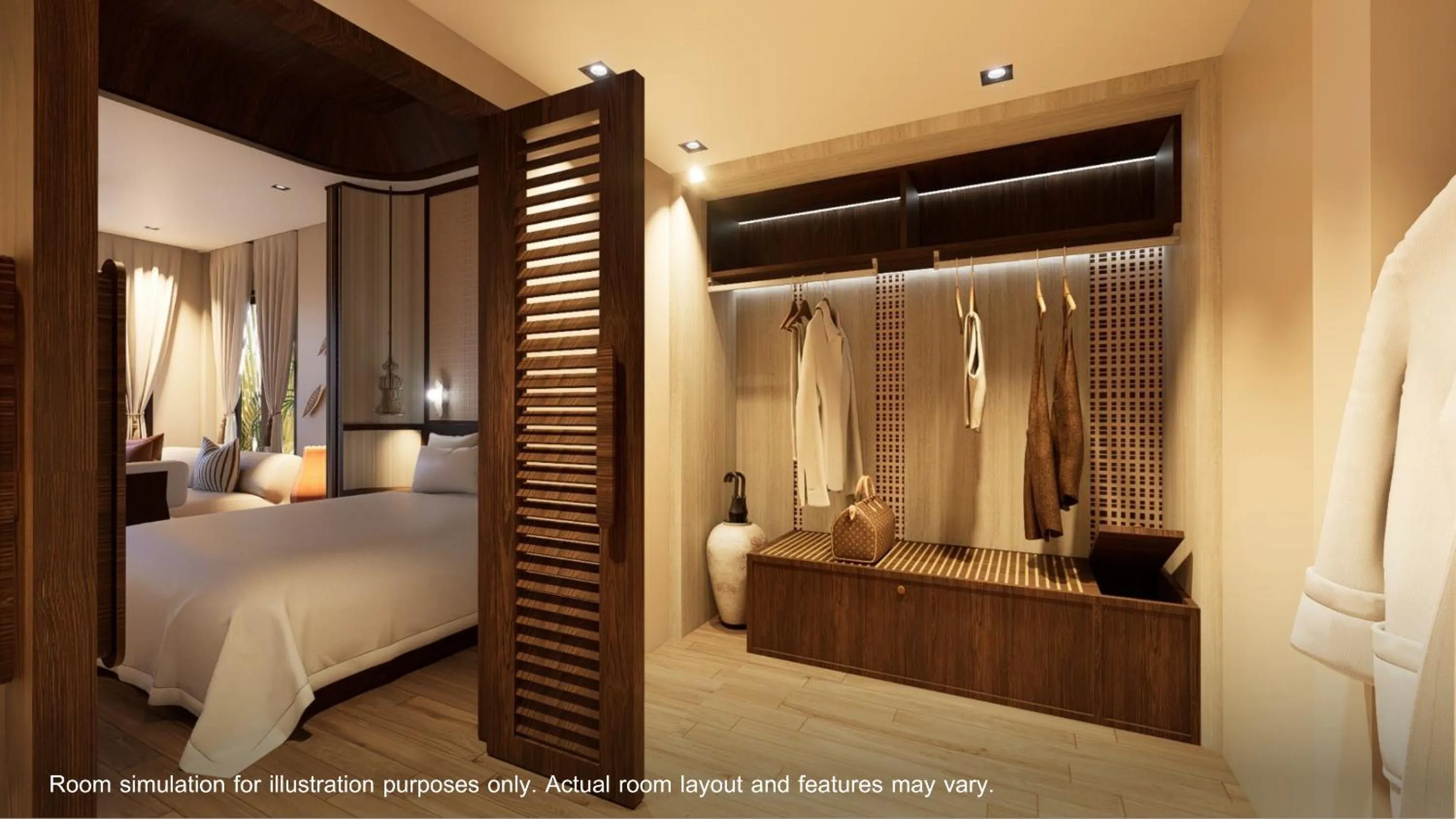 Bed in Railay Village Resort and Spa