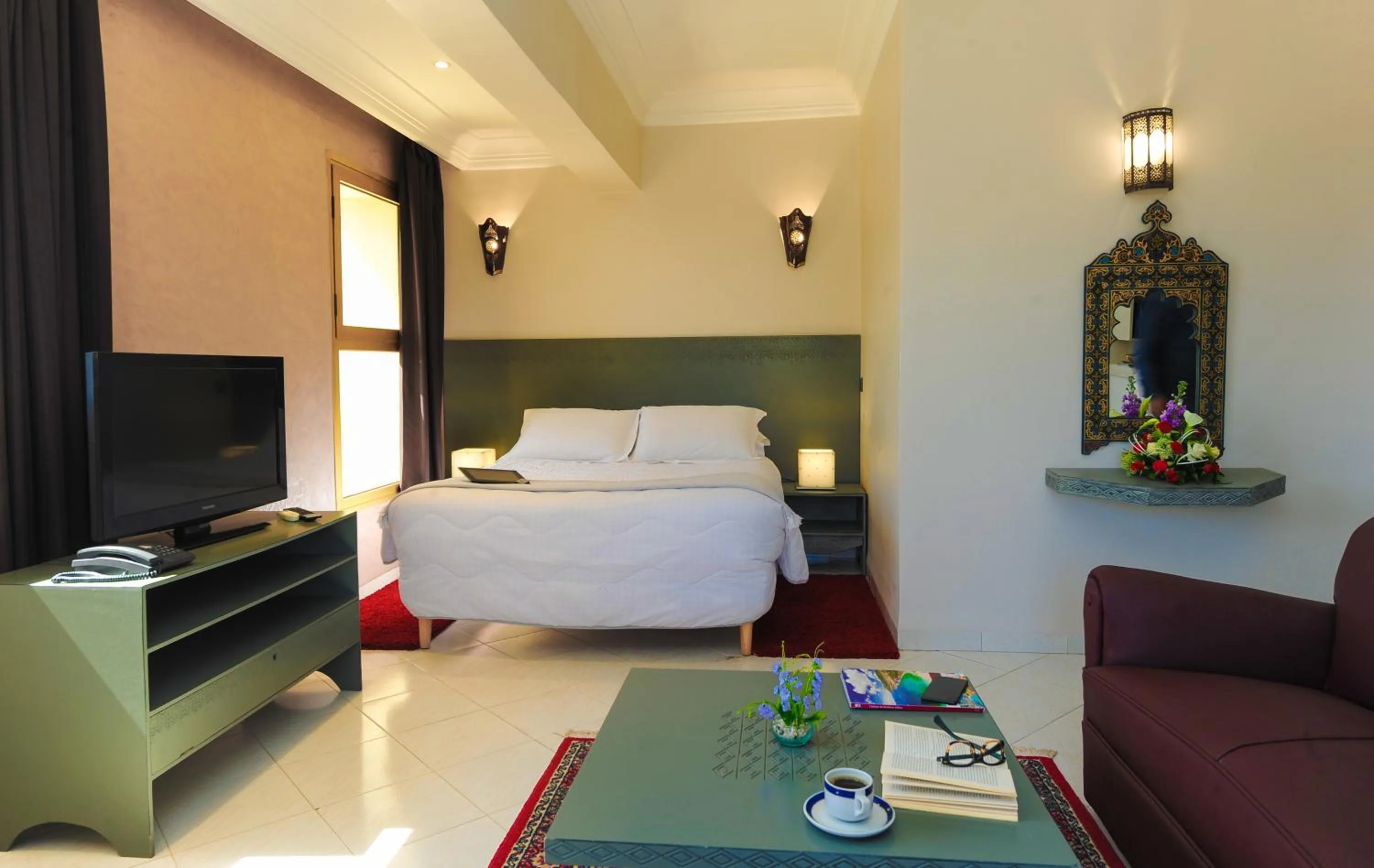 Bathroom, Bed in Appart-Hotel Amina Resort & Spa