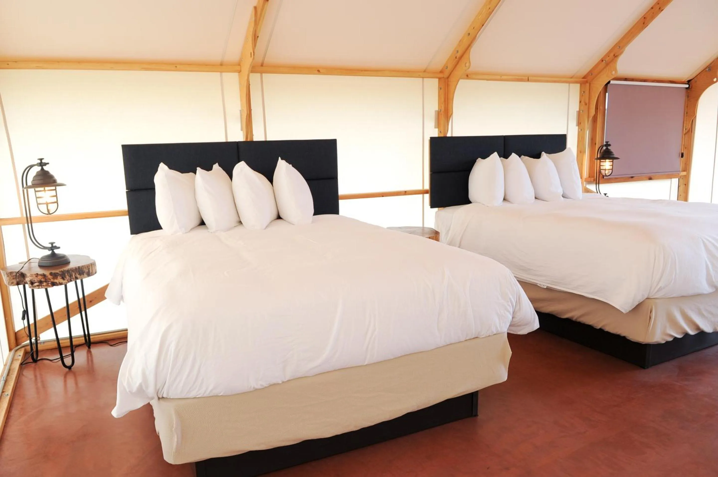 Bed in Royal Gorge Cabins