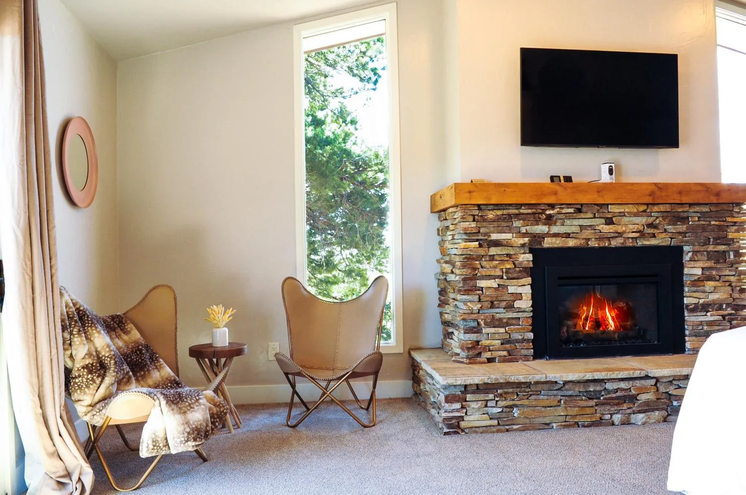 Seating area in Royal Gorge Cabins