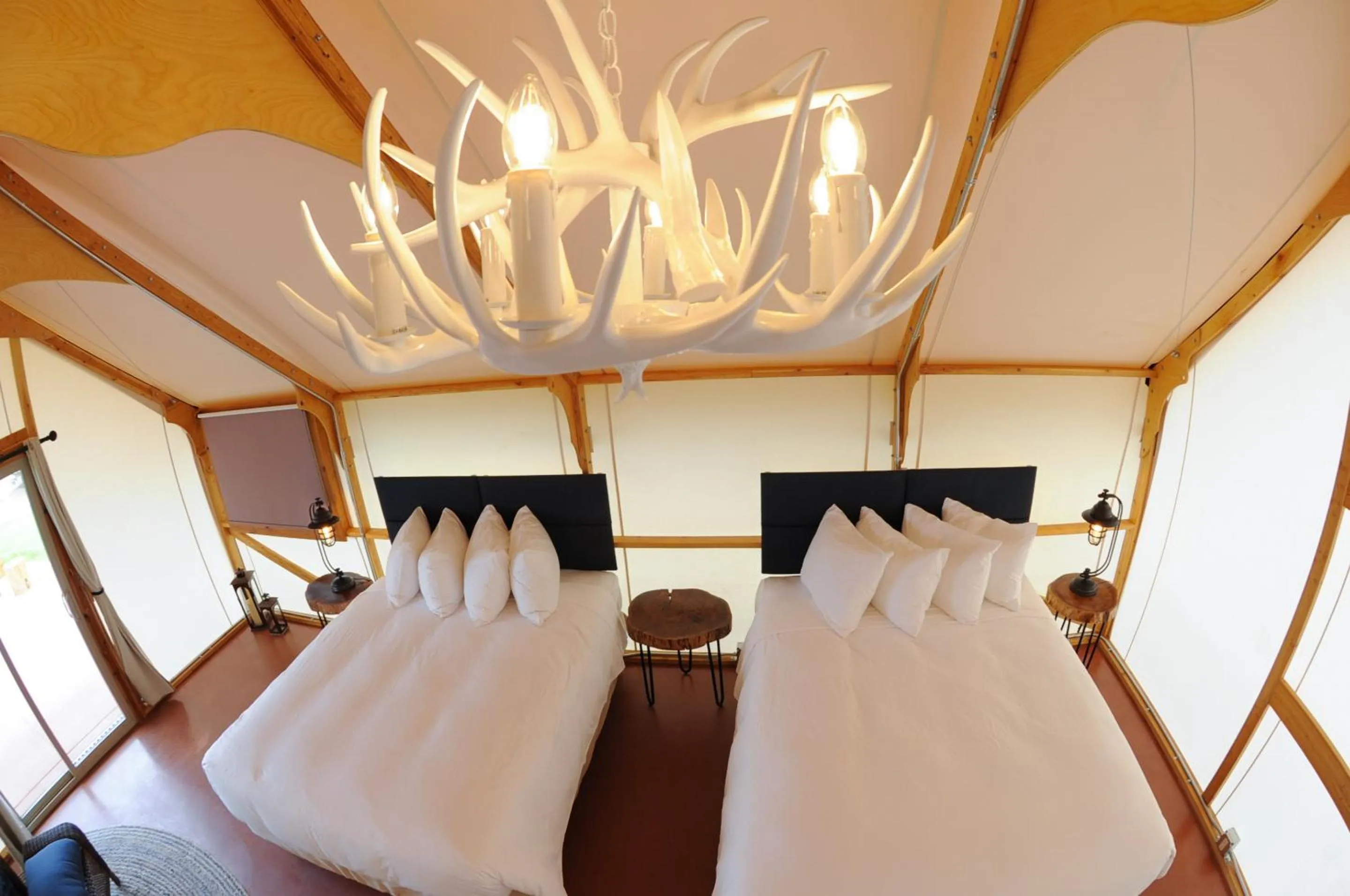 Bed in Royal Gorge Cabins