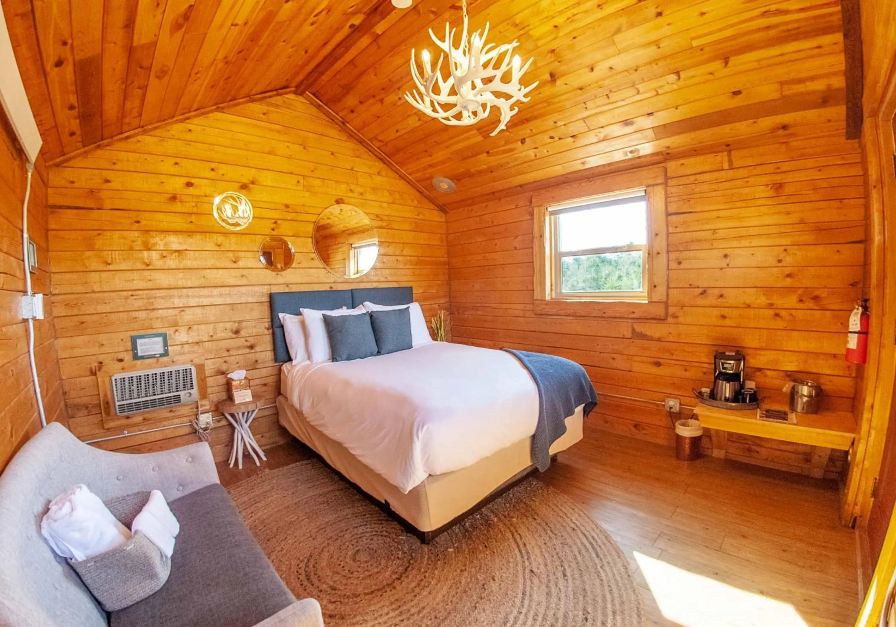 Bed in Royal Gorge Cabins