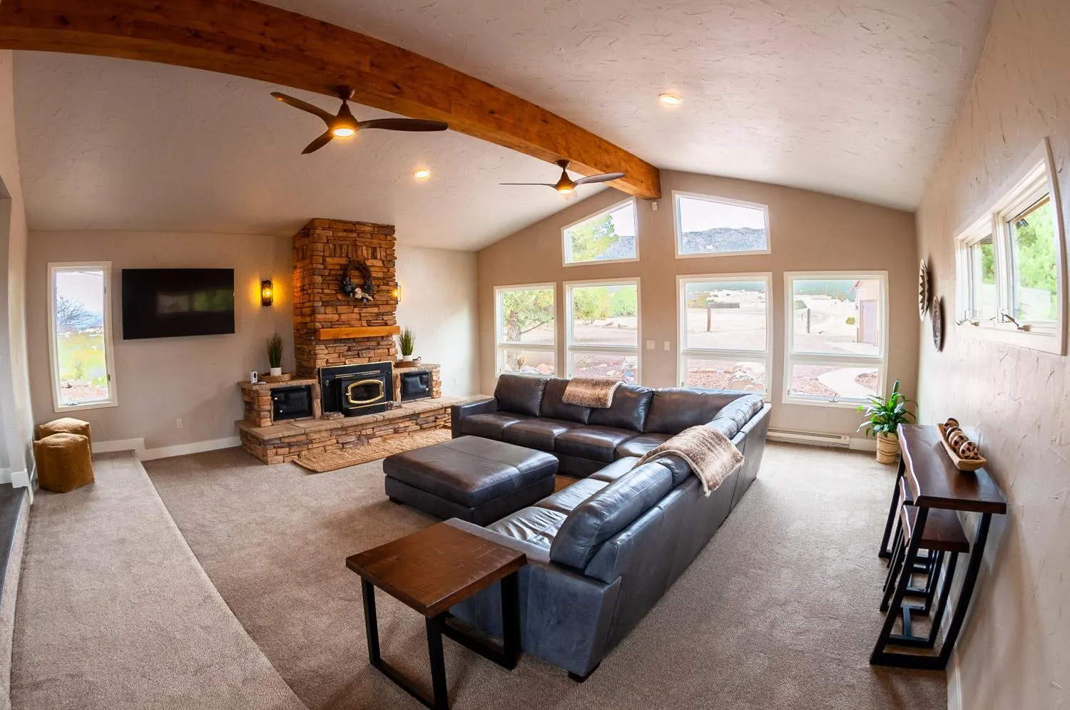 Living room in Royal Gorge Cabins