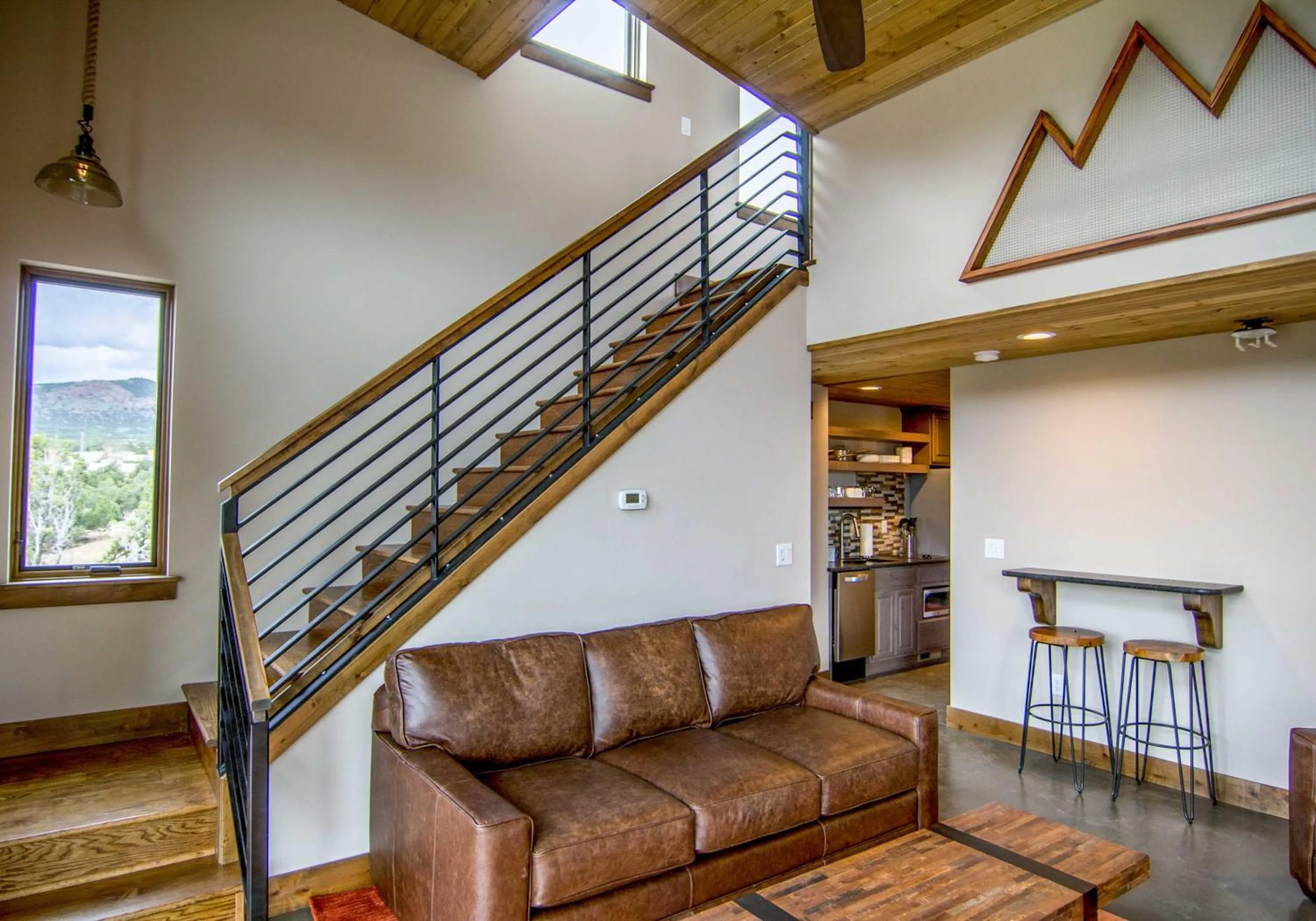 Living room in Royal Gorge Cabins
