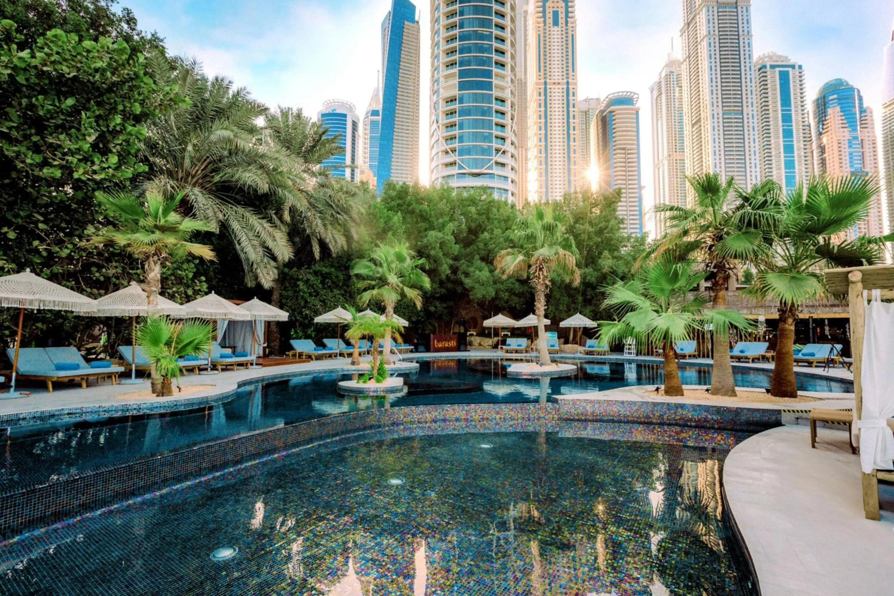 Swimming pool in Le Meridien Mina Seyahi Beach Resort & Waterpark