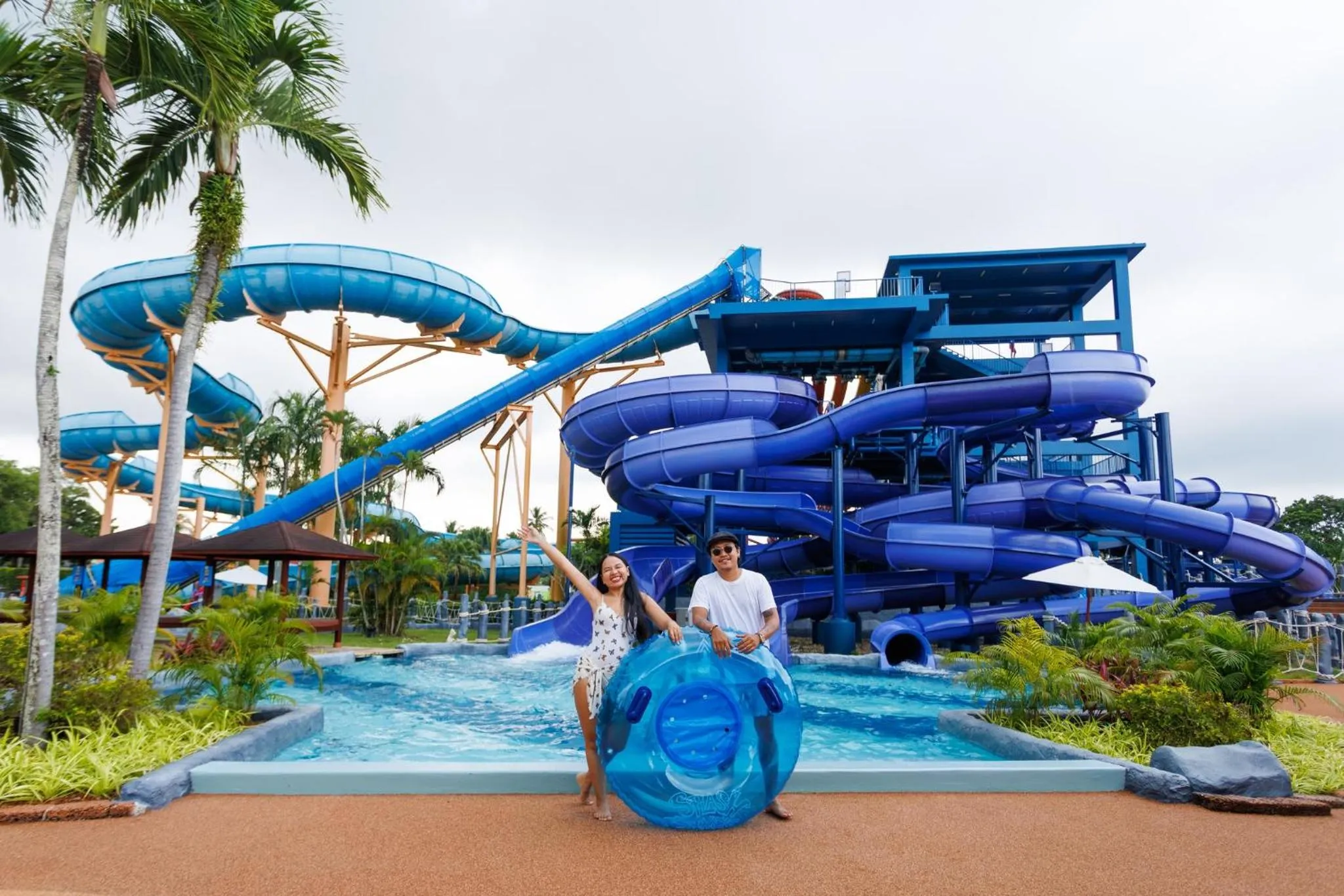 Aqua park in Splash Beach Resort Phuket, Family-Friendly Beachfront Water Park Resort