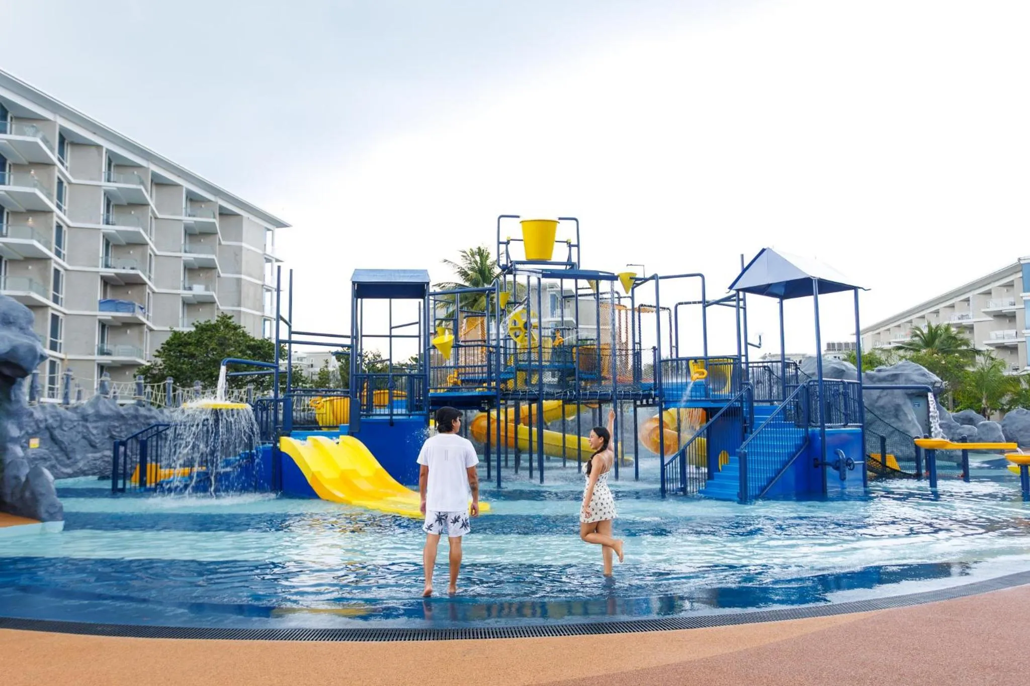 Aqua park in Splash Beach Resort Phuket, Family-Friendly Beachfront Water Park Resort