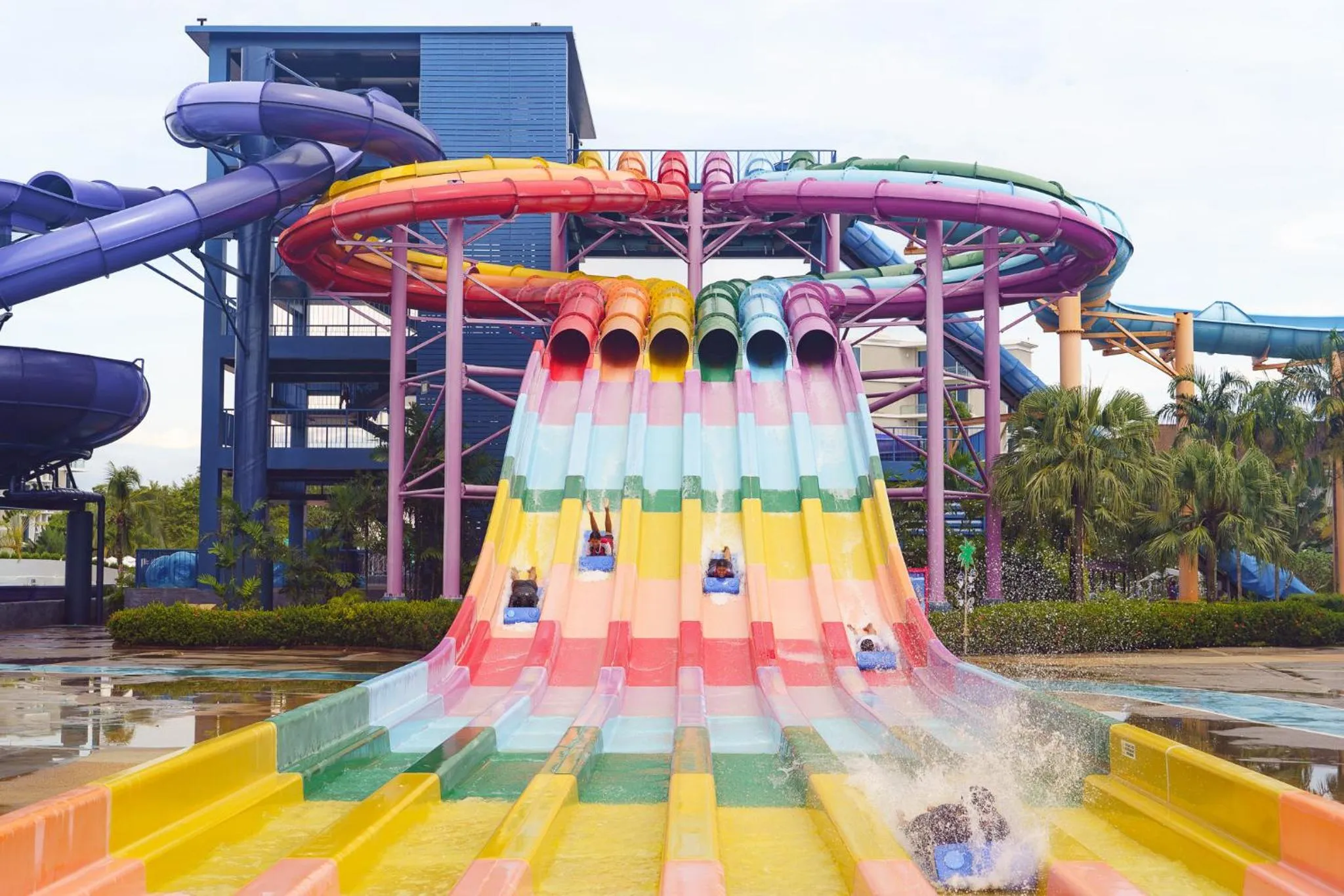 Aqua park in Splash Beach Resort Phuket, Family-Friendly Beachfront Water Park Resort