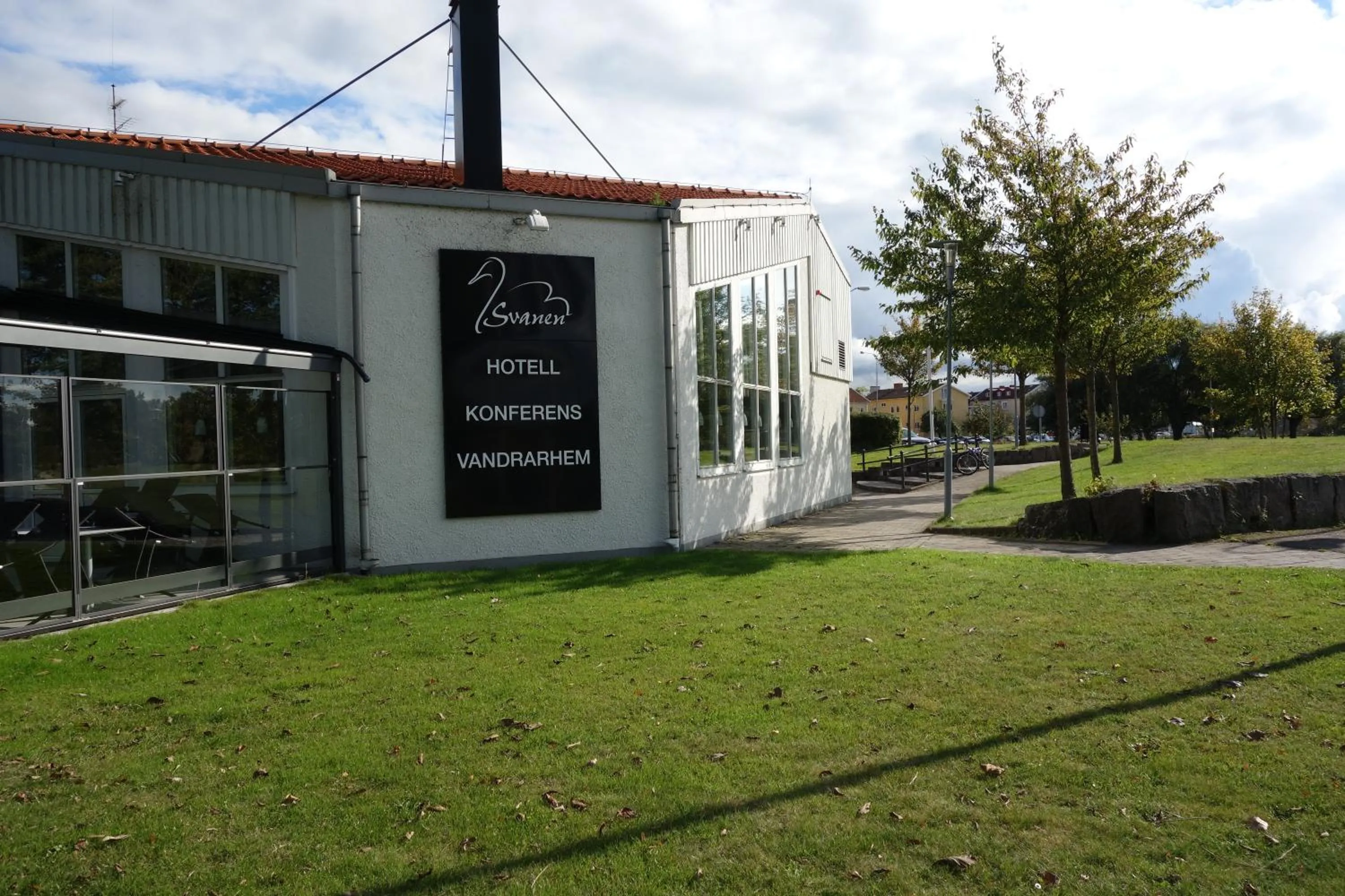 Facade/entrance in Vandrarhem Svanen