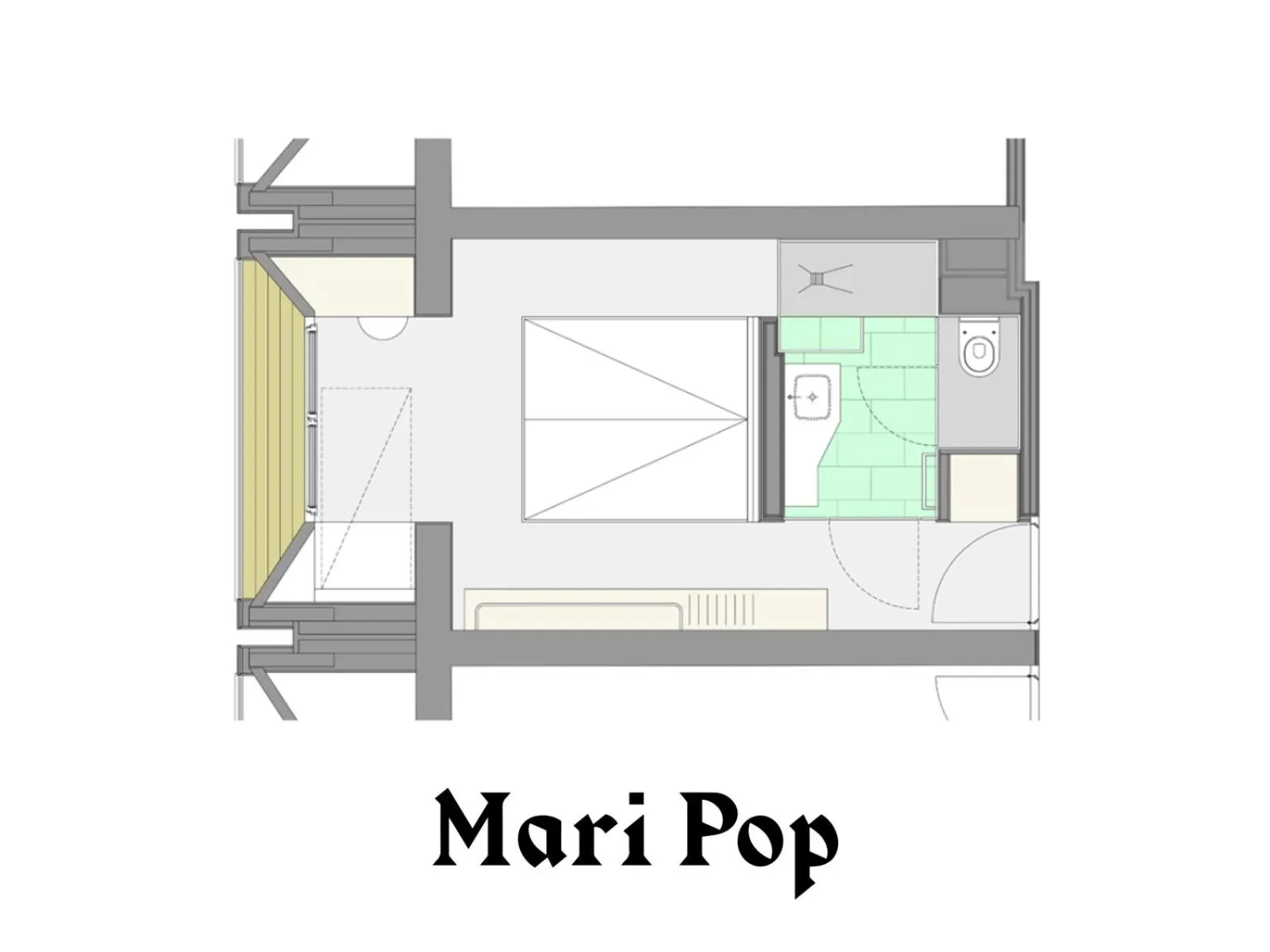 Photo of the whole room in Mari Pop Hotel