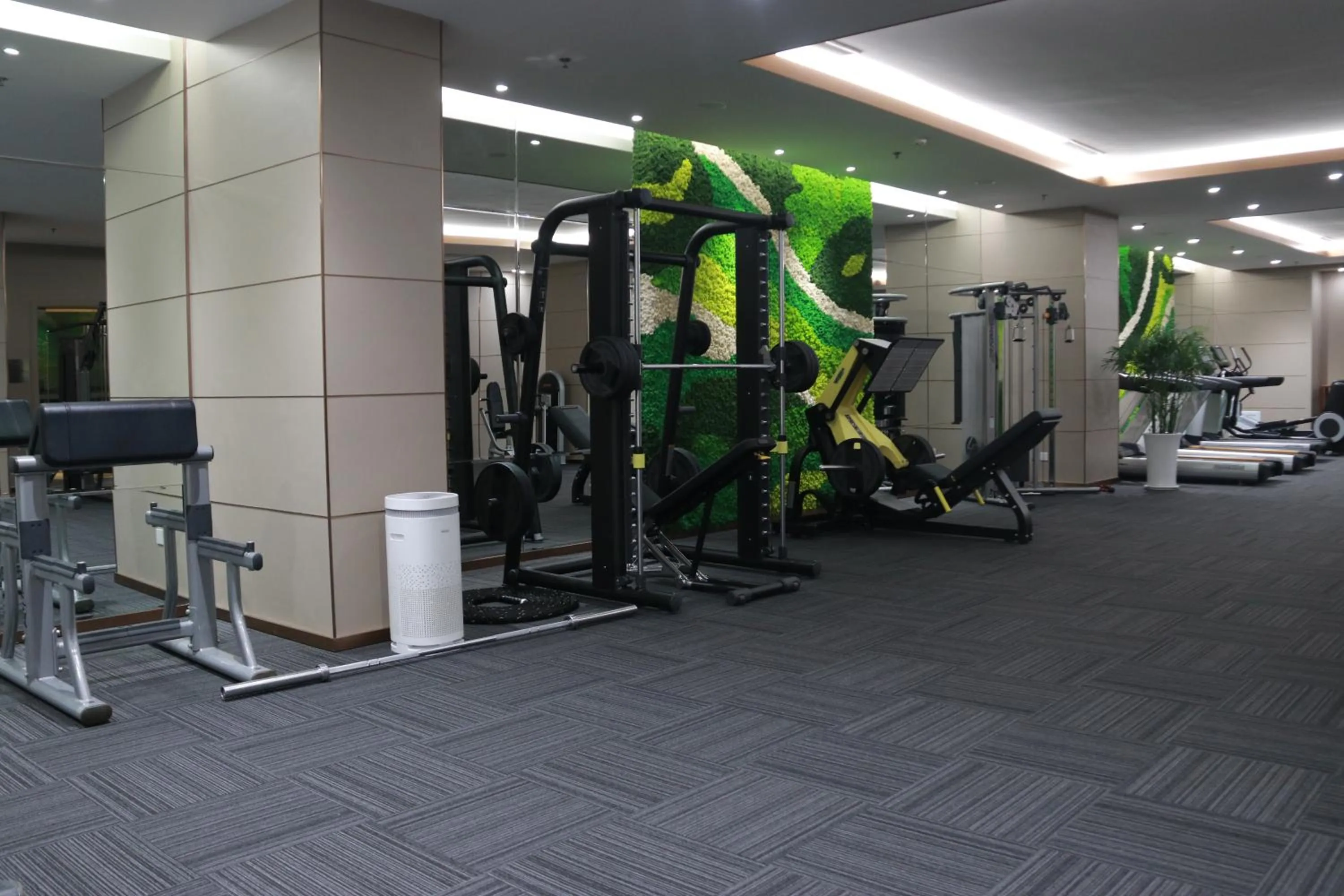 Fitness centre/facilities in Wyndham Qingdao l Free Fixed-Time Shuttle Service Between Hotel and Airport & North Railway Station l Outdoor Children's Amusement Park l 1-Hour Play Snooker or Table Tennis
