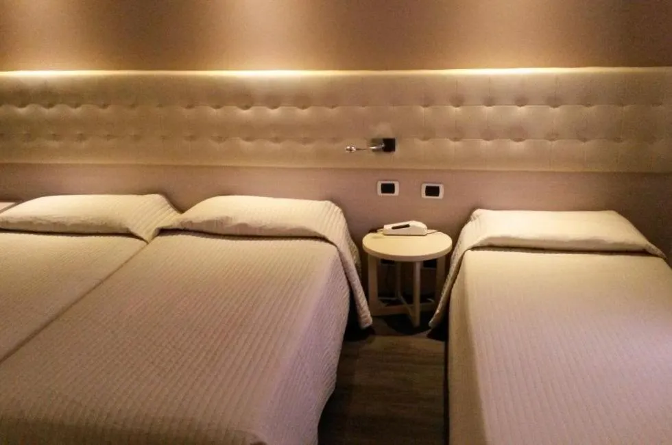 Bed in Hotel Norden Palace