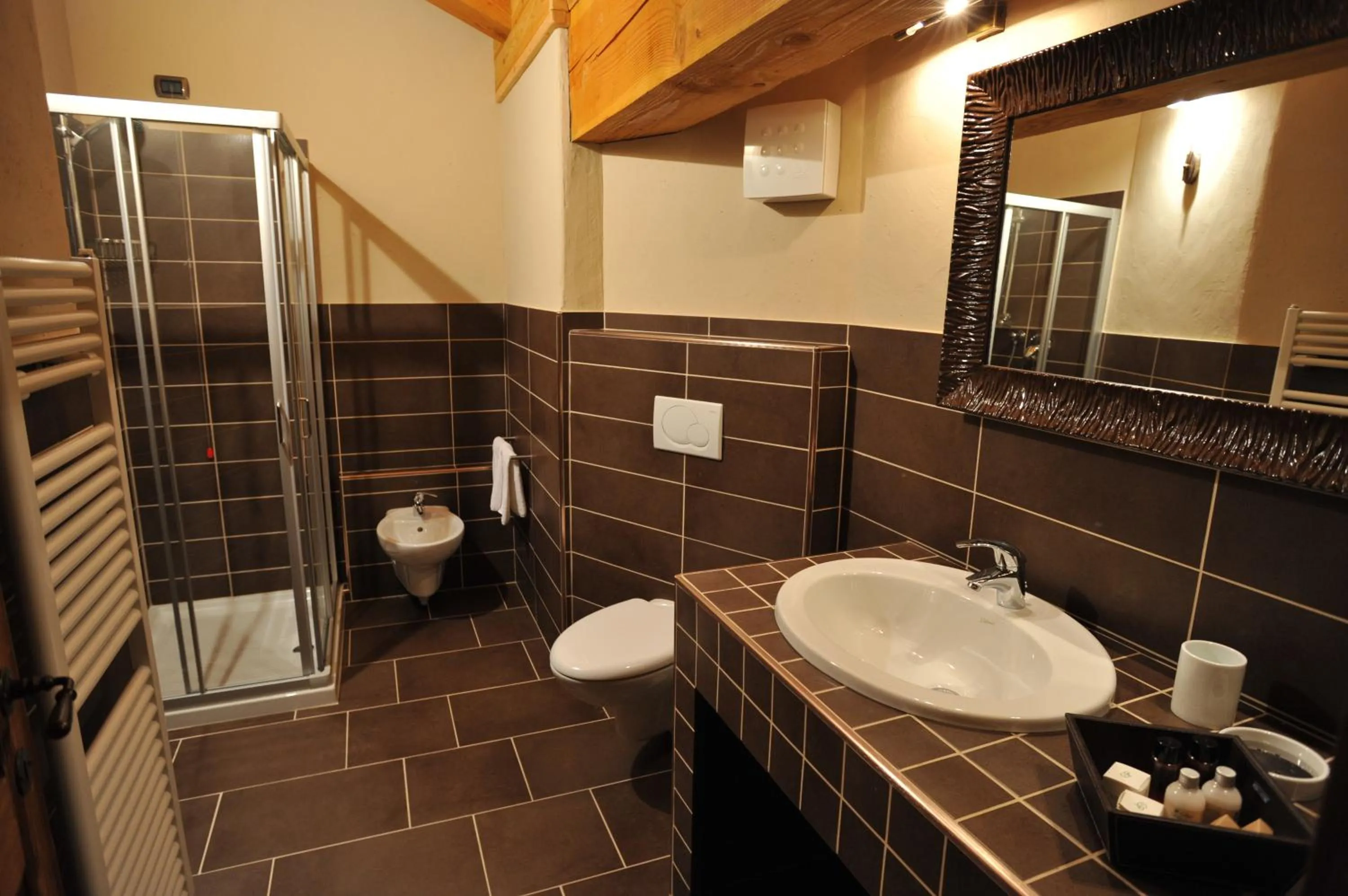 Bathroom in La Madonnina Del Gran Paradiso Wellness Hotel