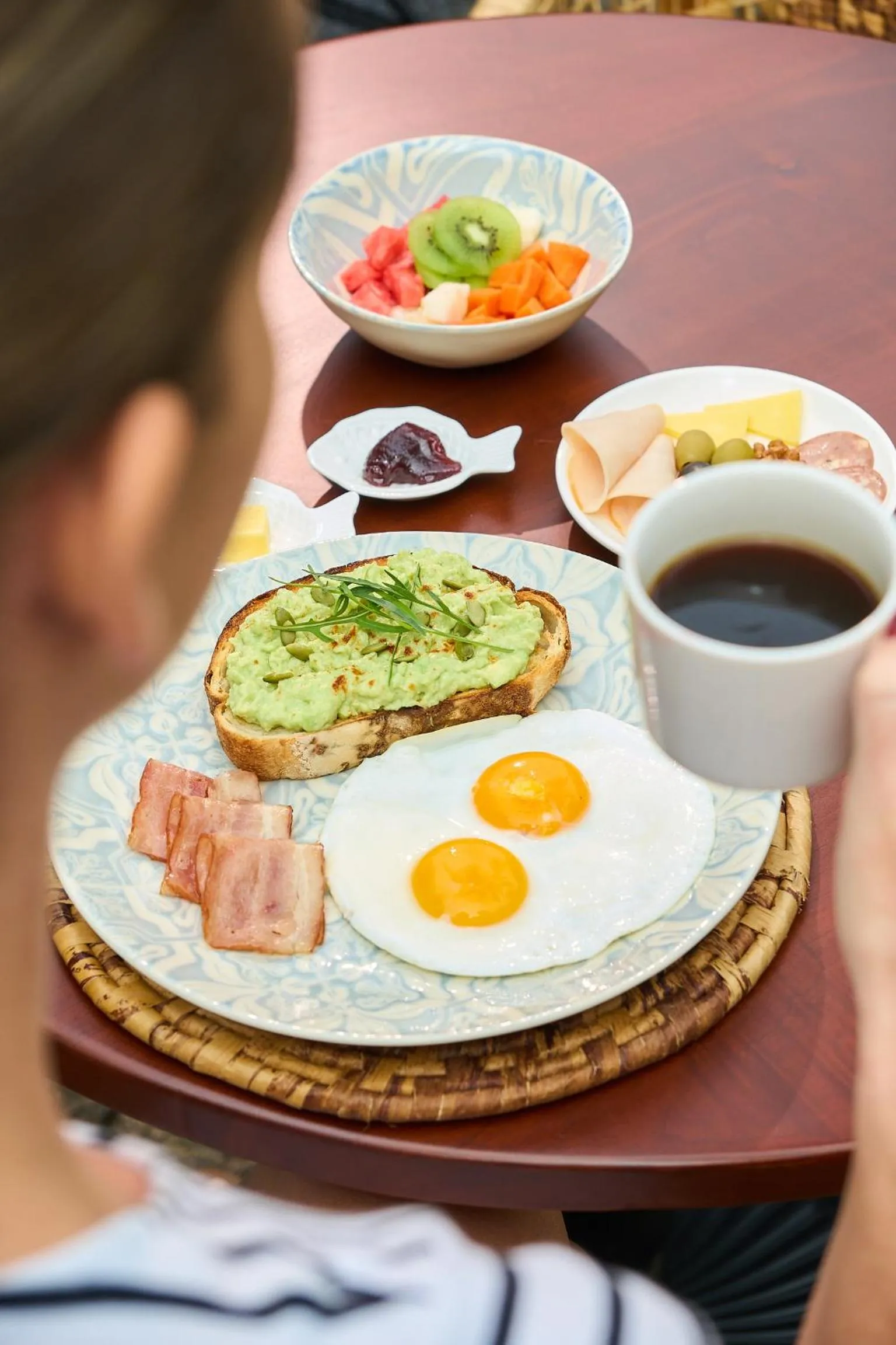 Breakfast in Hotel Villa Escalesia Galapagos