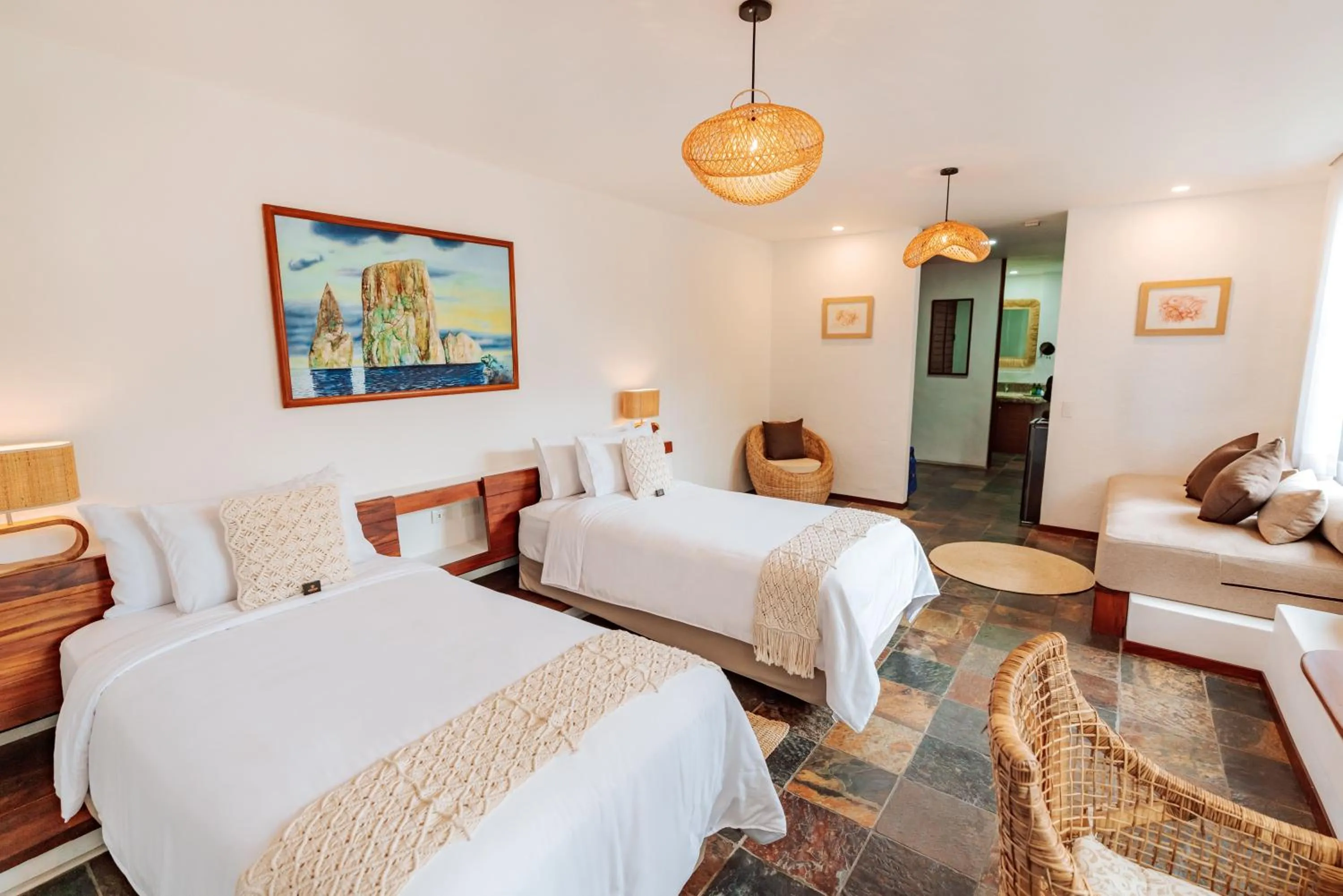 Bed in Hotel Villa Escalesia Galapagos