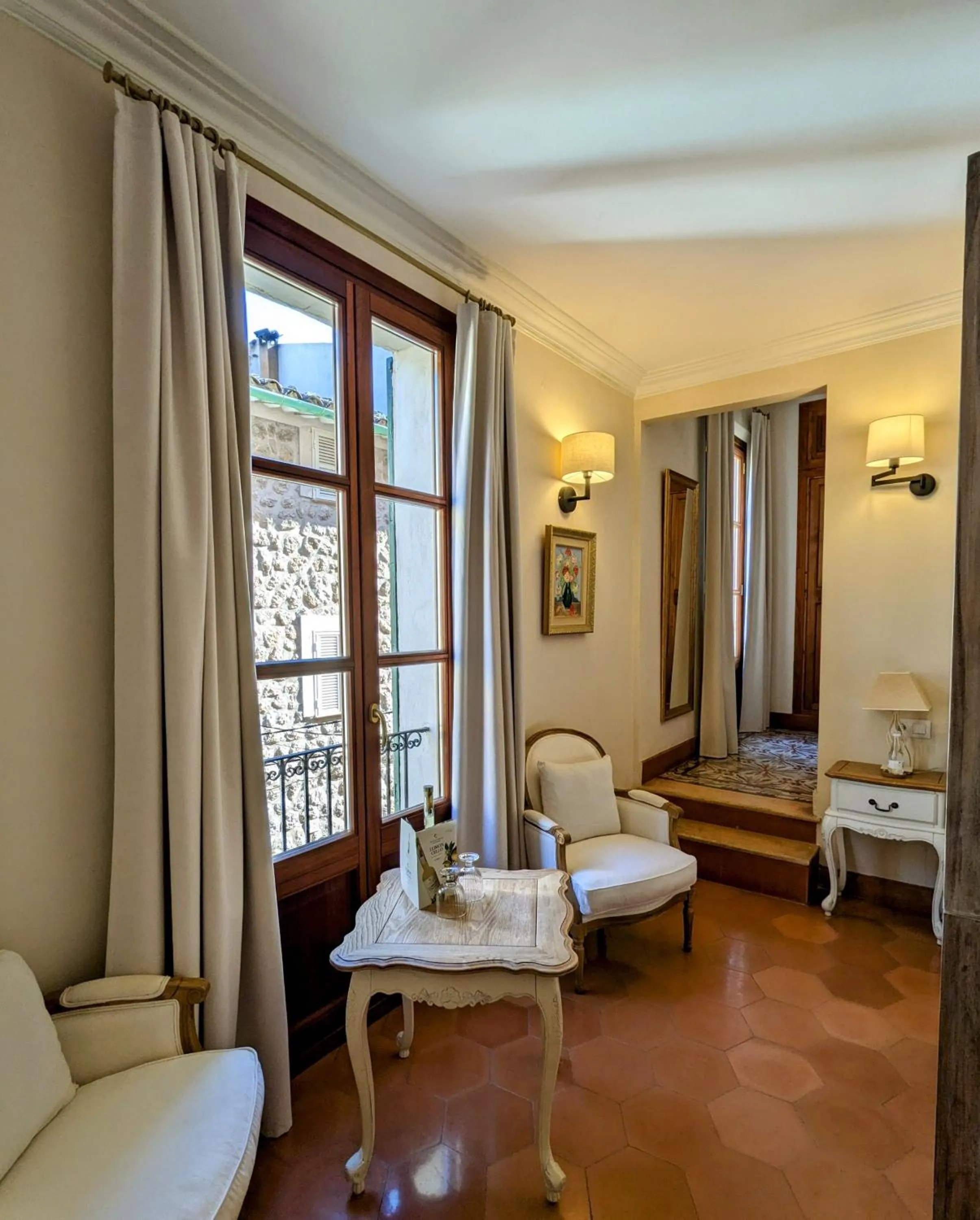 Living room, Bed in Hotel Can Abril