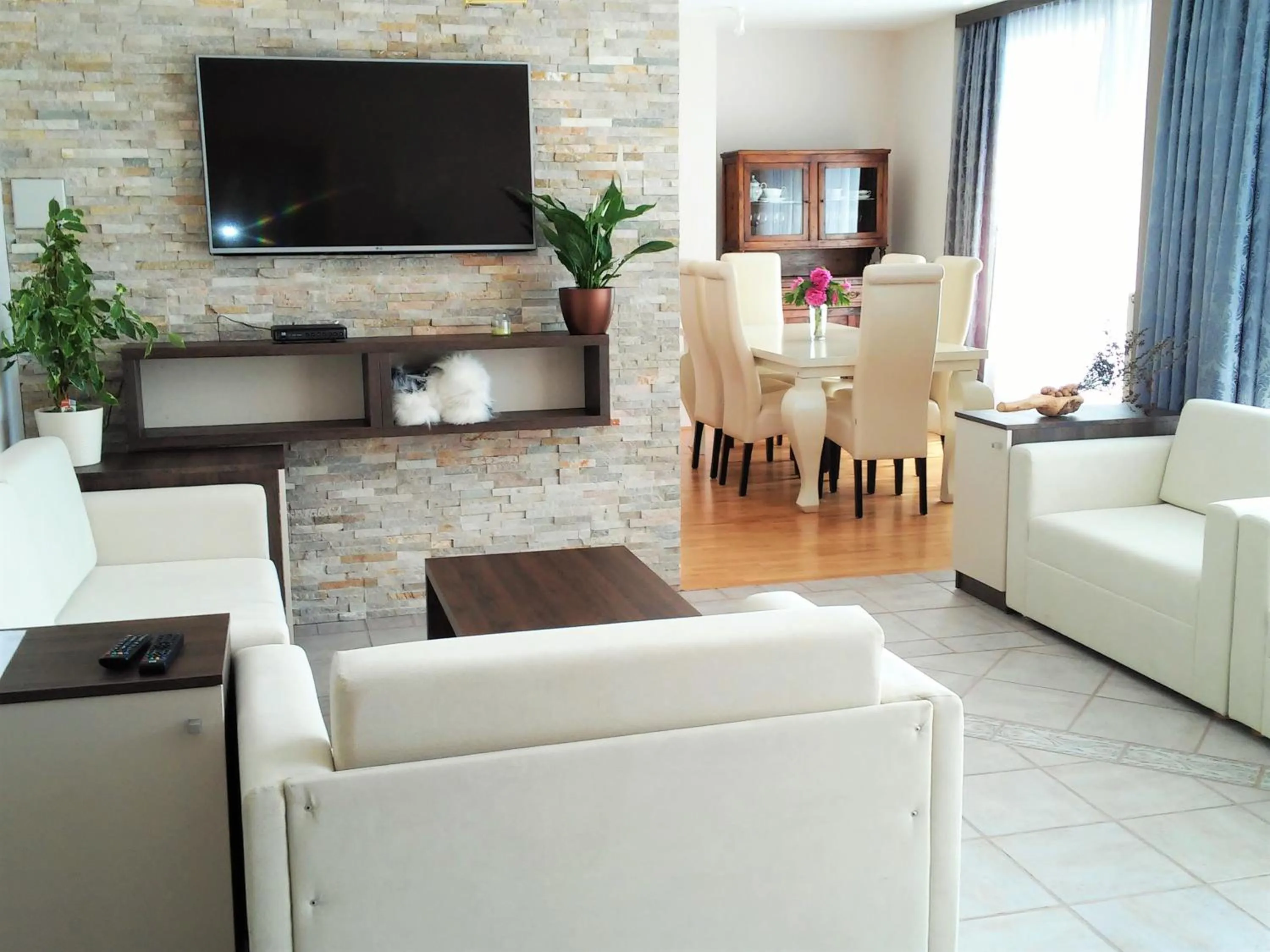 Communal lounge/ TV room in Pension Bled