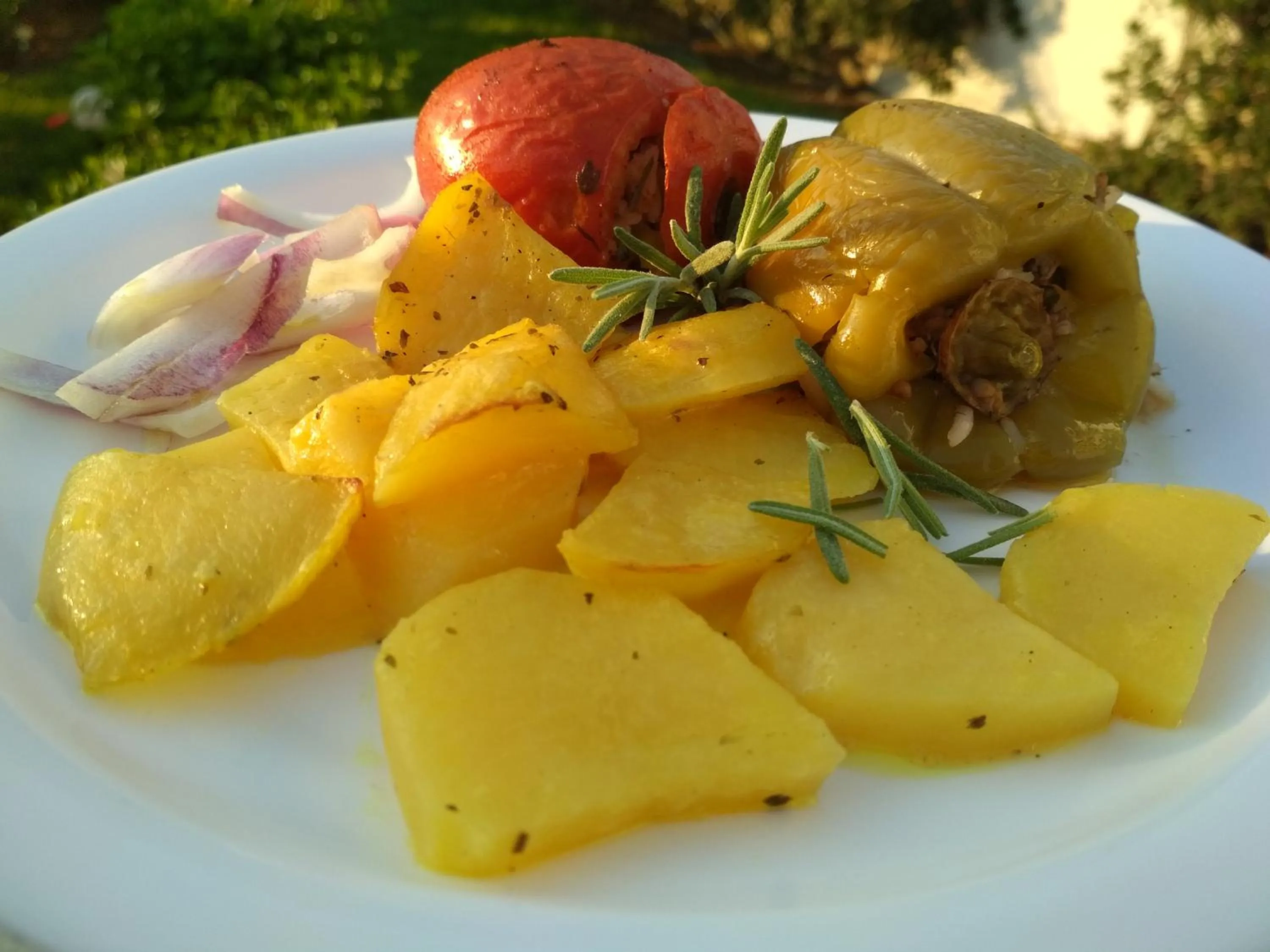 Food close-up in Pylea Beach Hotel