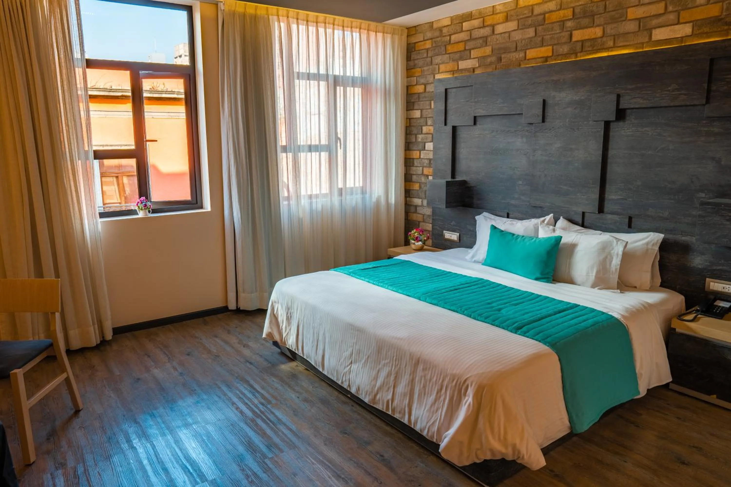 Decorative detail, Bed in Hotel Punto MX