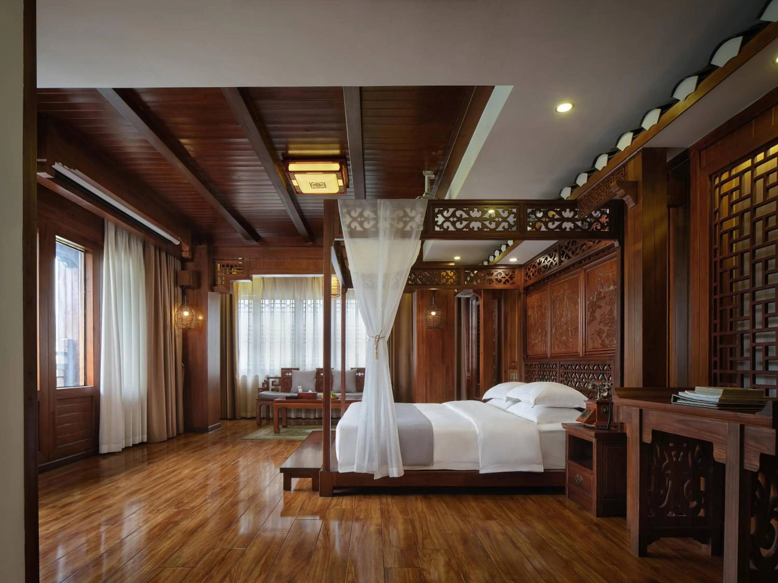 Bed in Lee's Boutique Resort