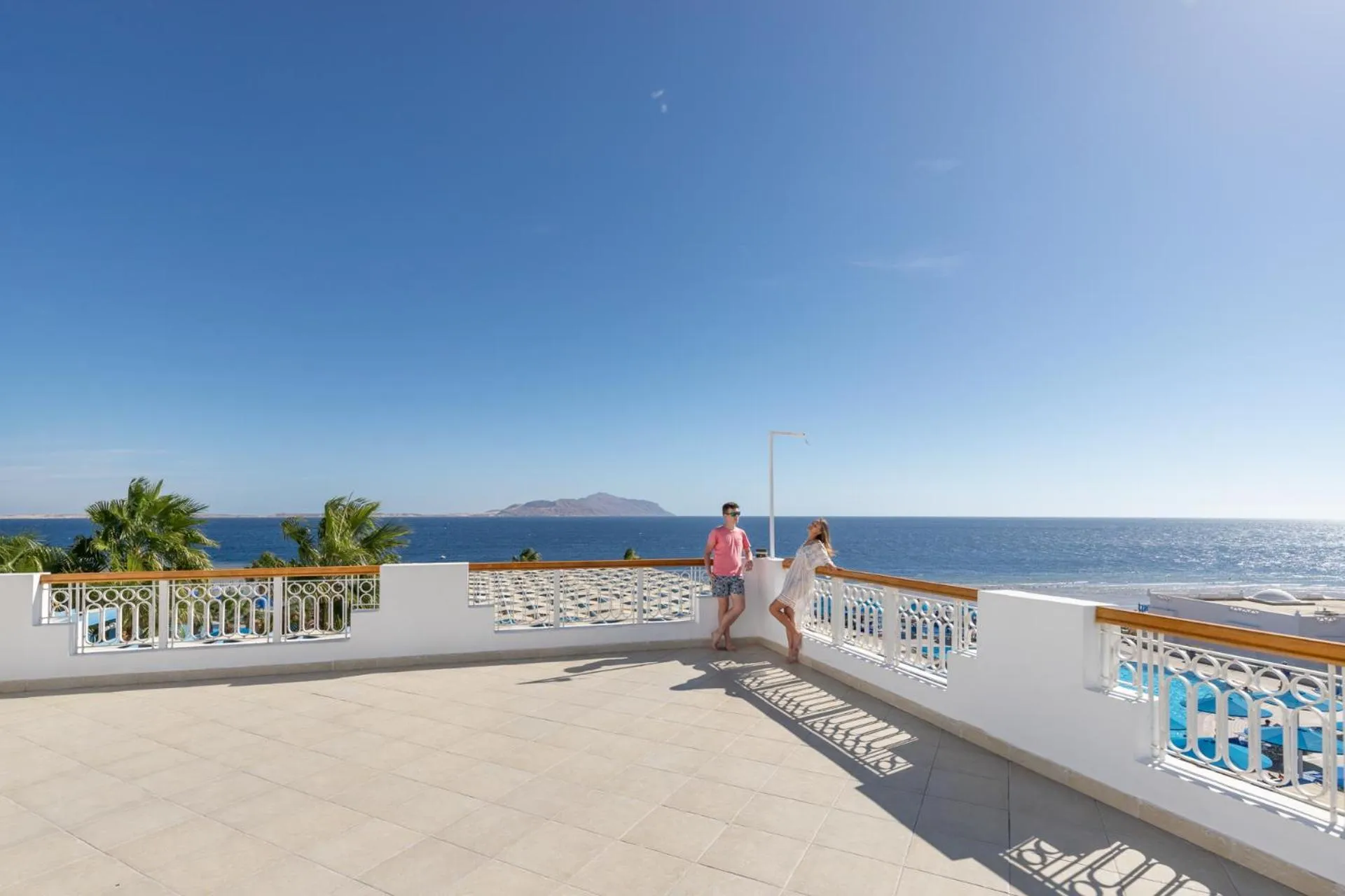 Balcony/Terrace in Pickalbatros Palace Sharm "Aqua Park"- All inclusive