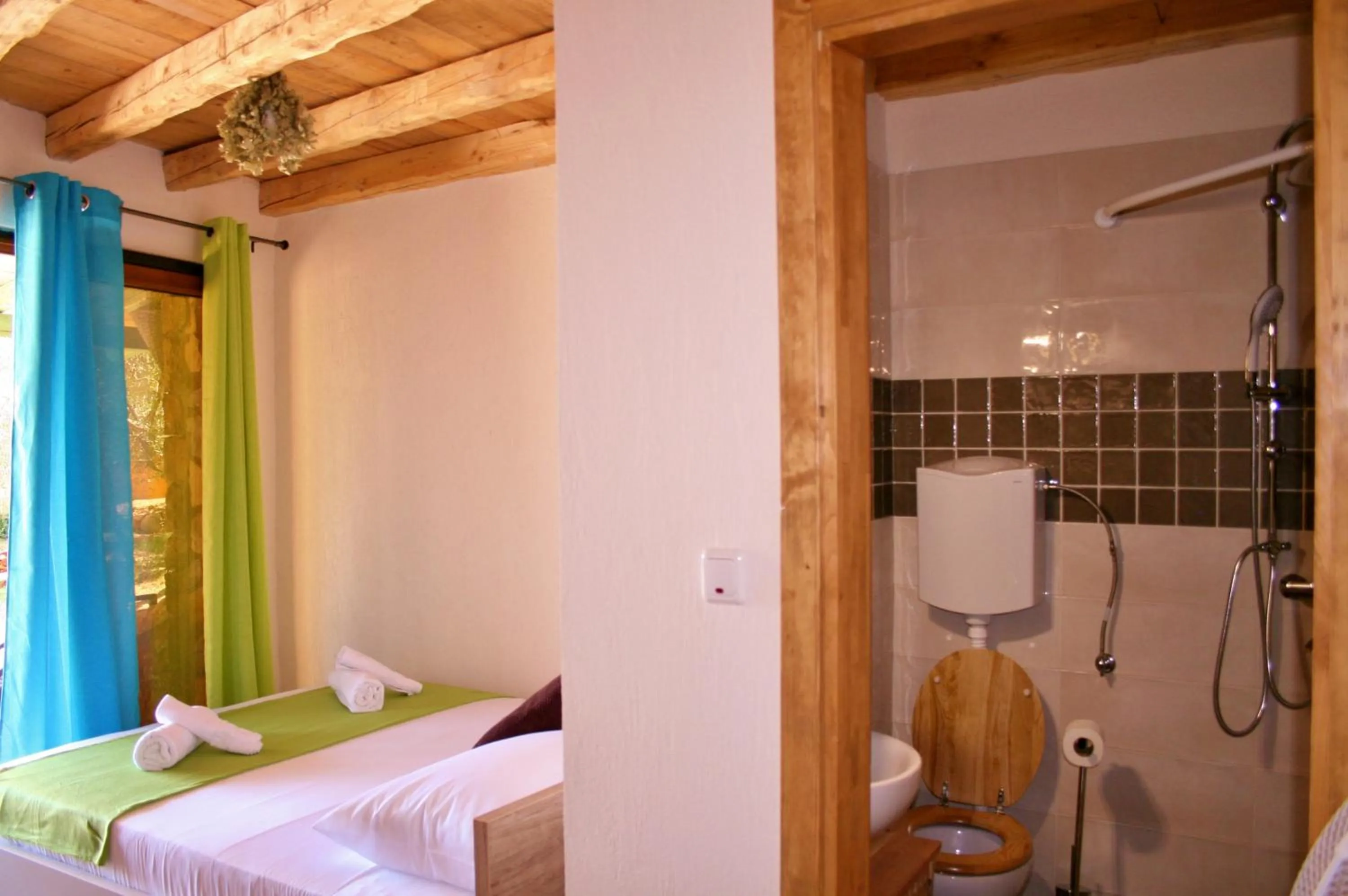 Bathroom, Bed in Boutique B&B Agroturizam Sv. Juraj