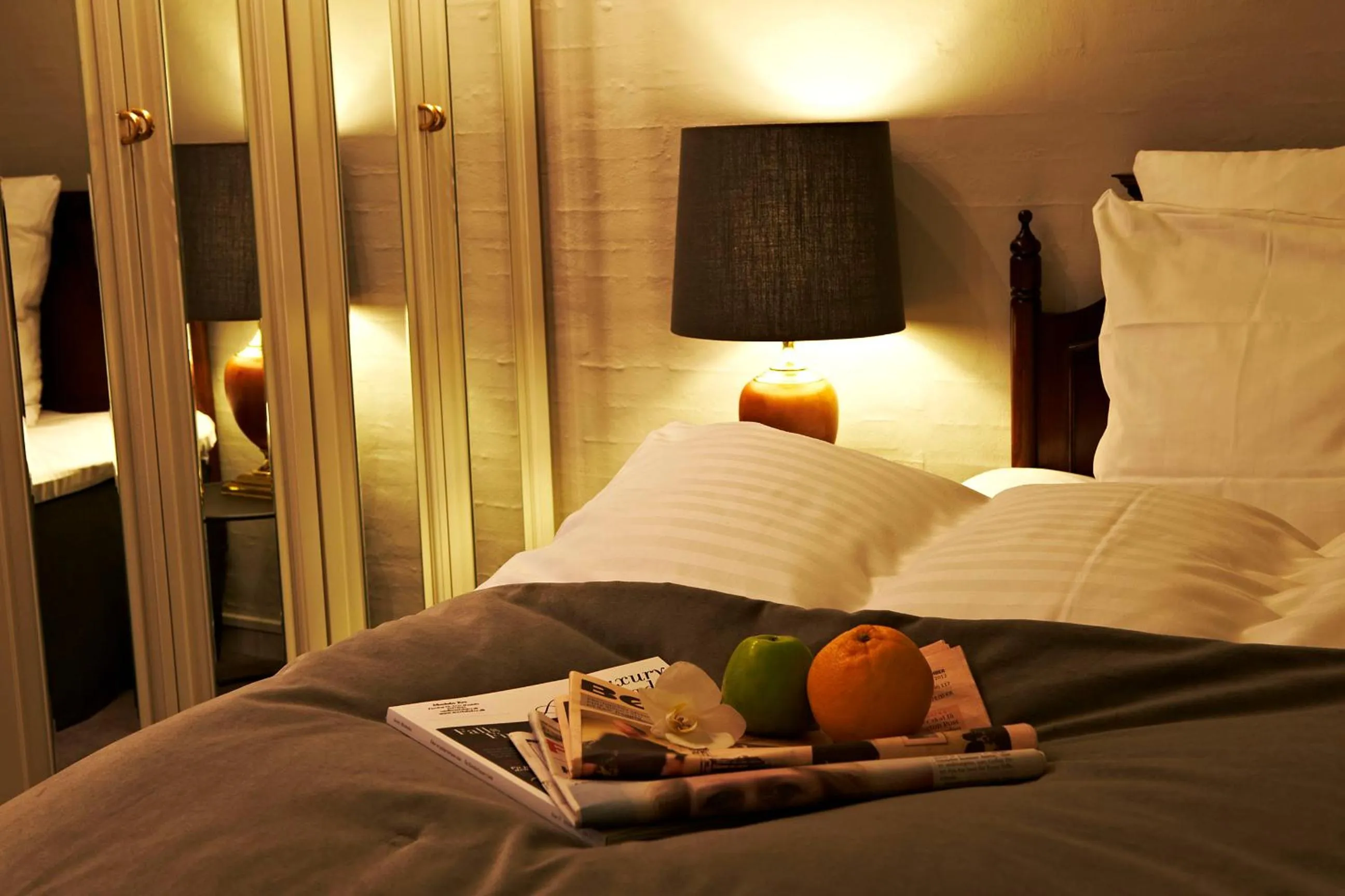 Bed in Munkebo Kro & Hotel