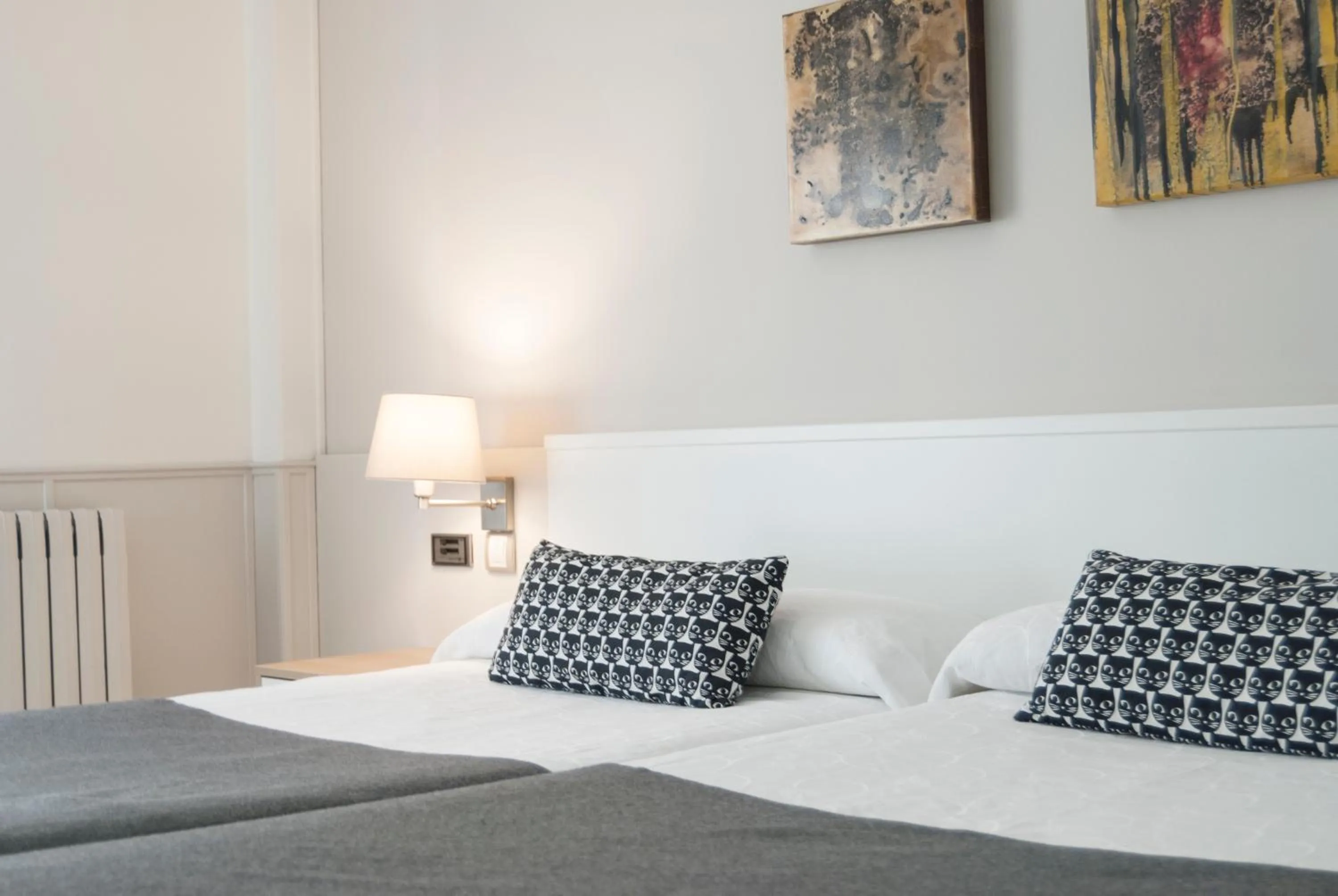 Bed in Hotel Rio Arga