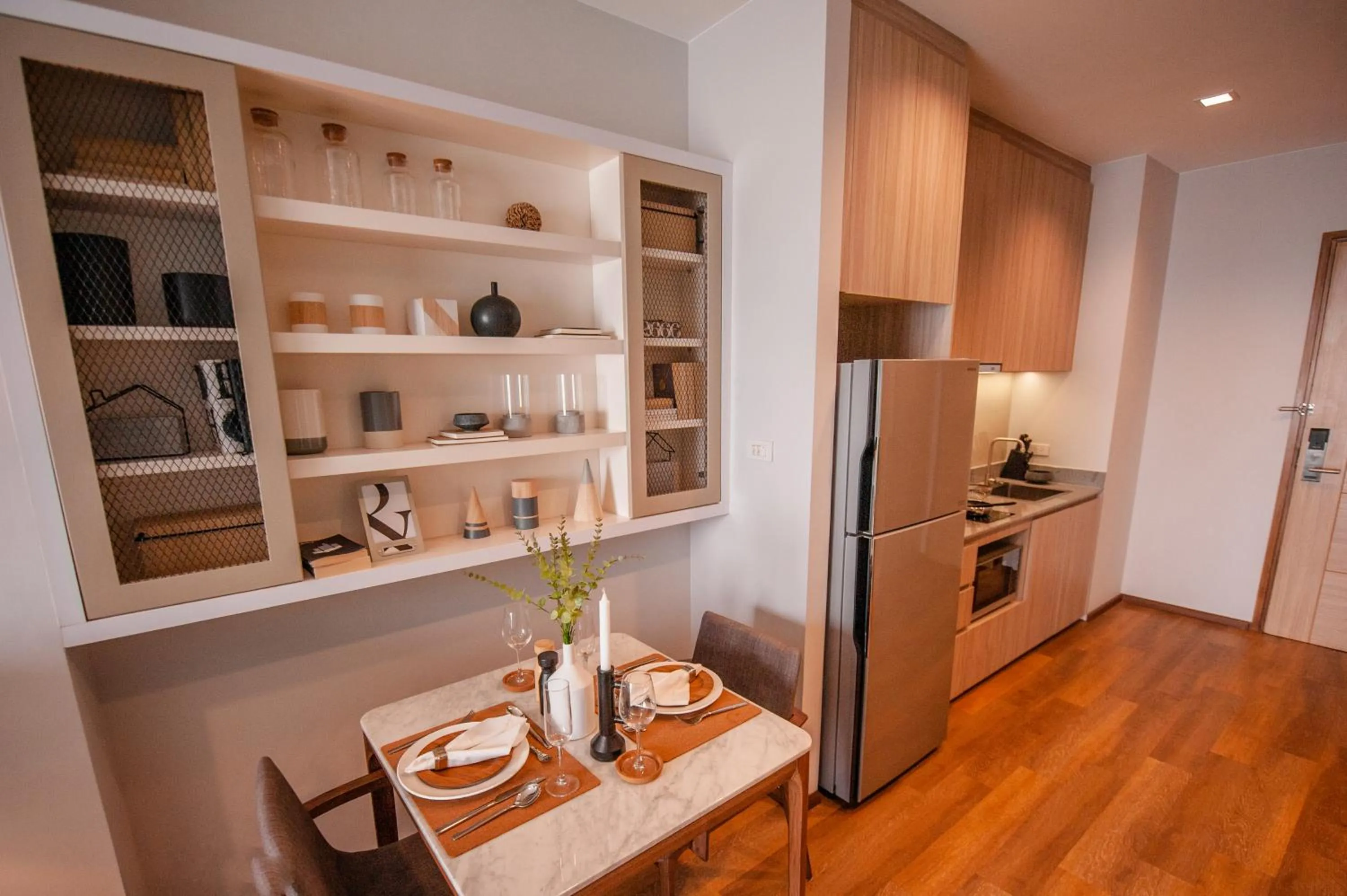 Kitchen or kitchenette in Oakwood Hotel & Residence Sri Racha