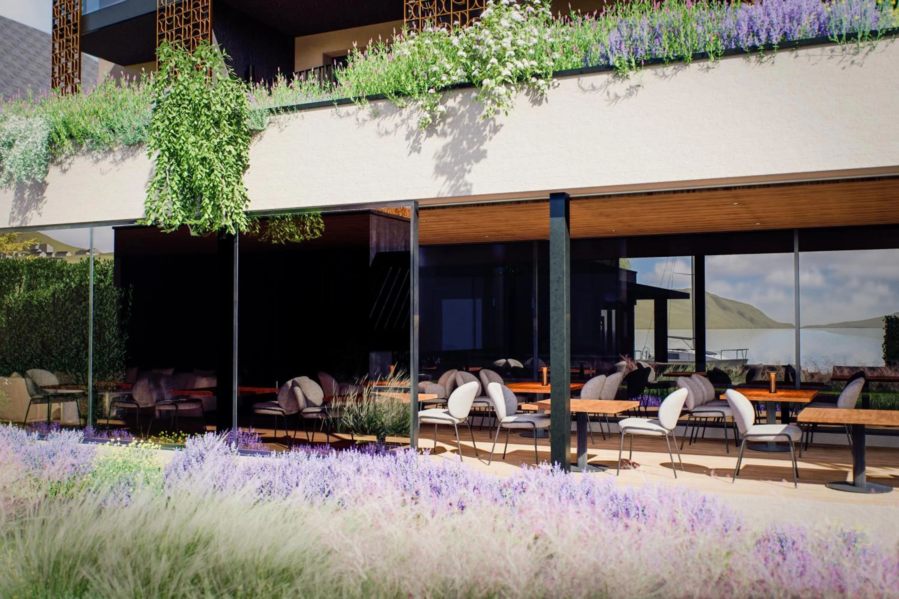 Seating area in Vogl's Nest