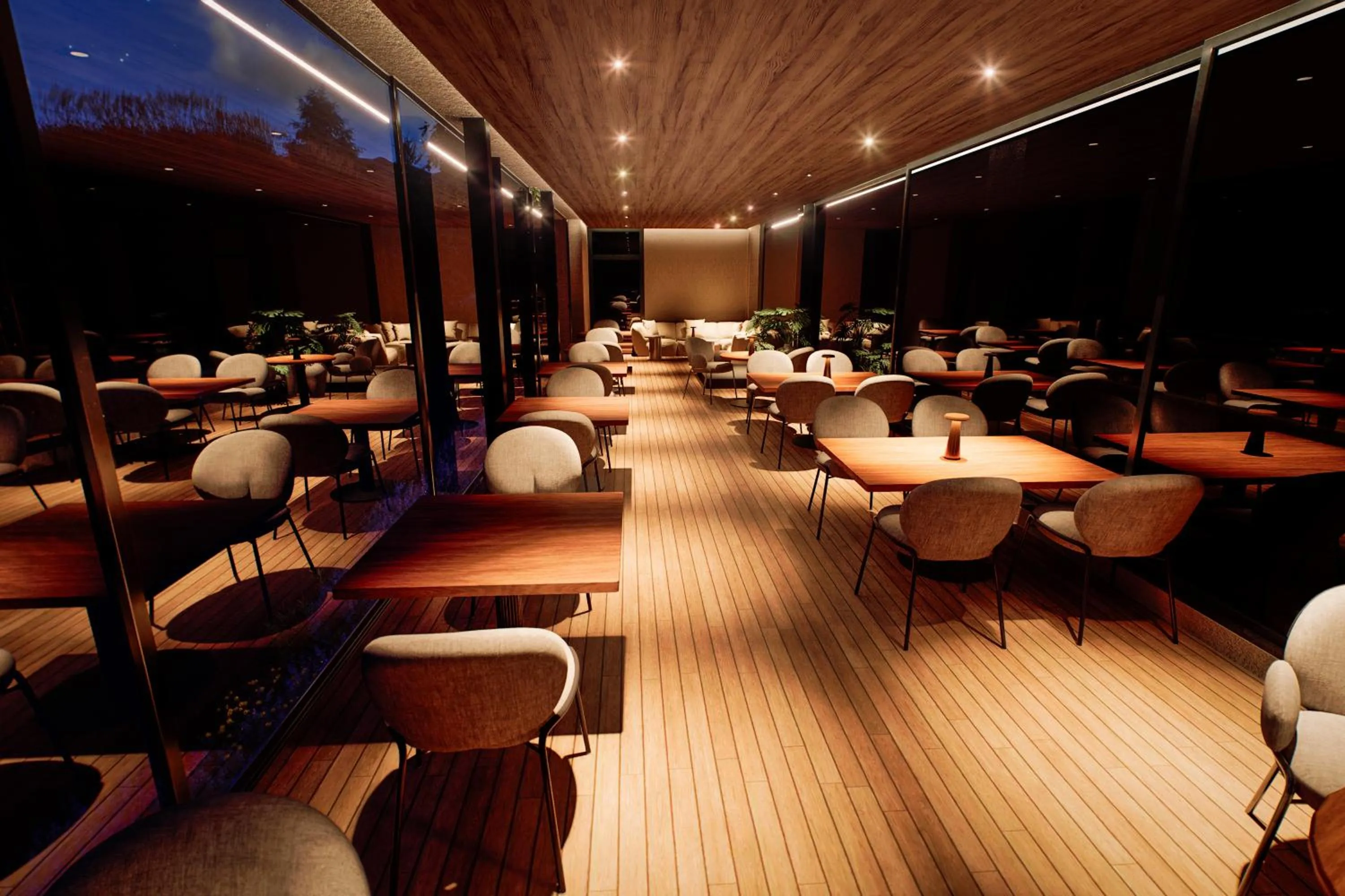 Seating area in Vogl's Nest