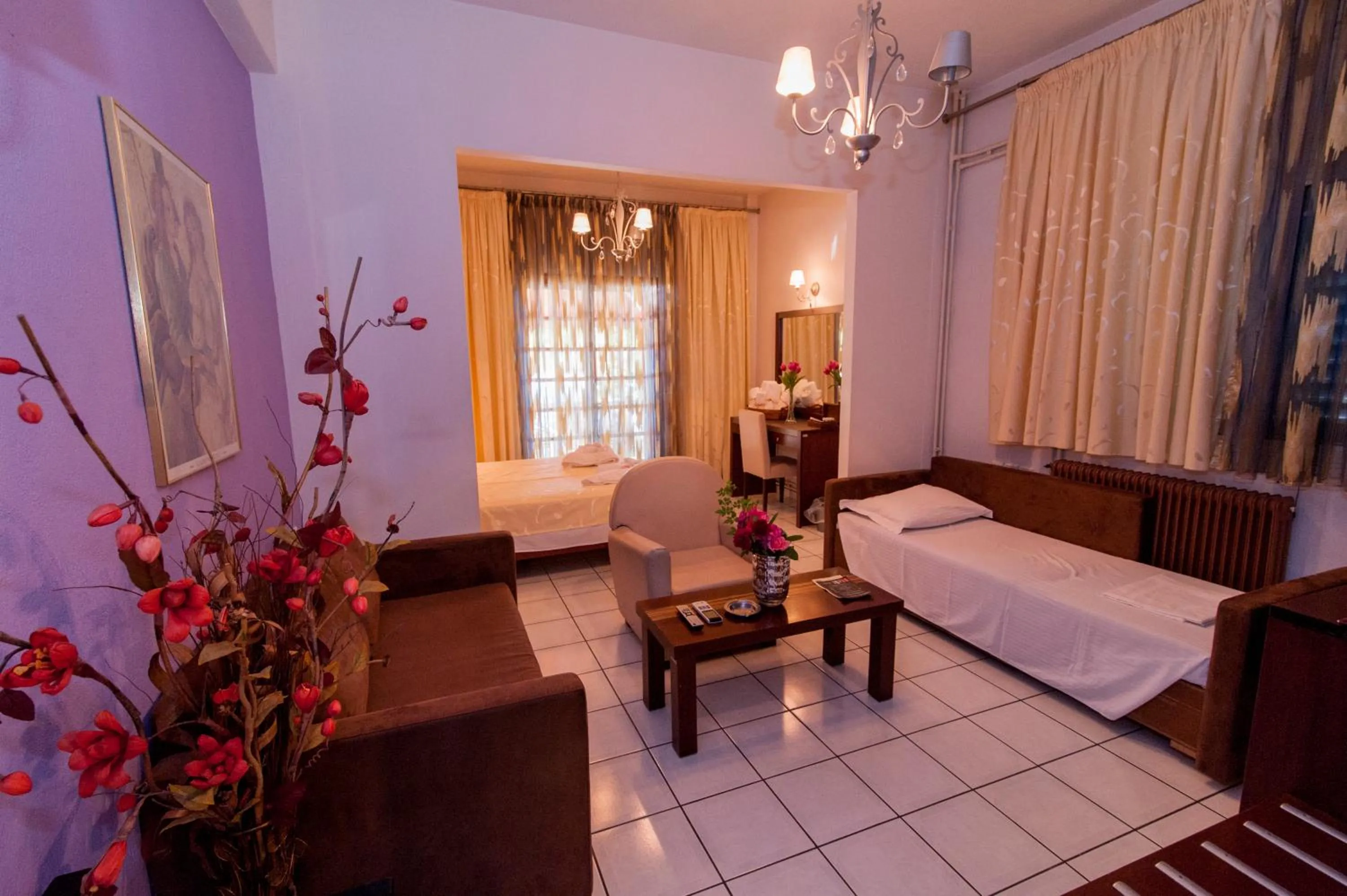 Bed in Krikonis Hotel